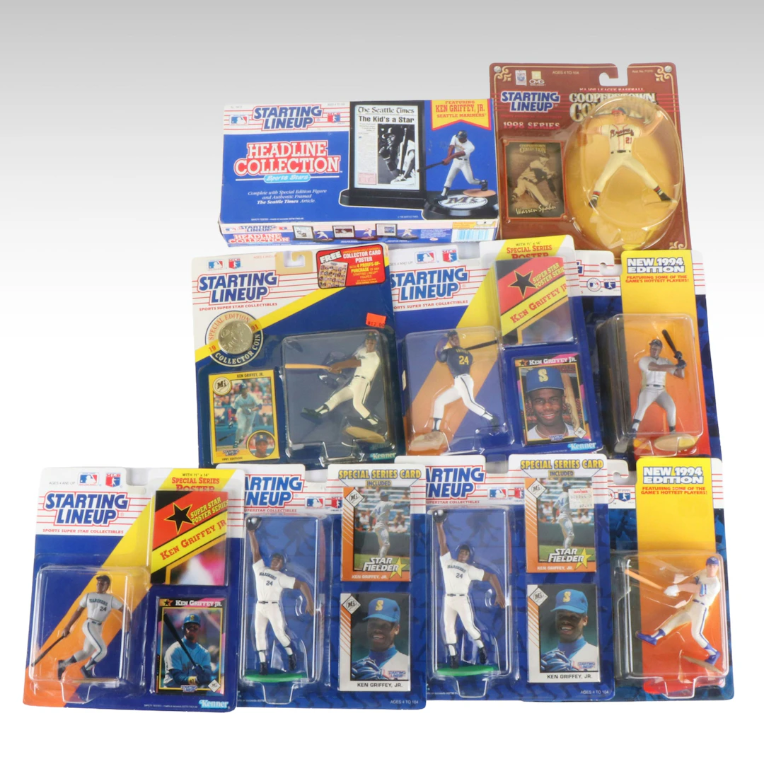 Nine MLB "Starting Lineup" Figurines In Original Unopened Packaging