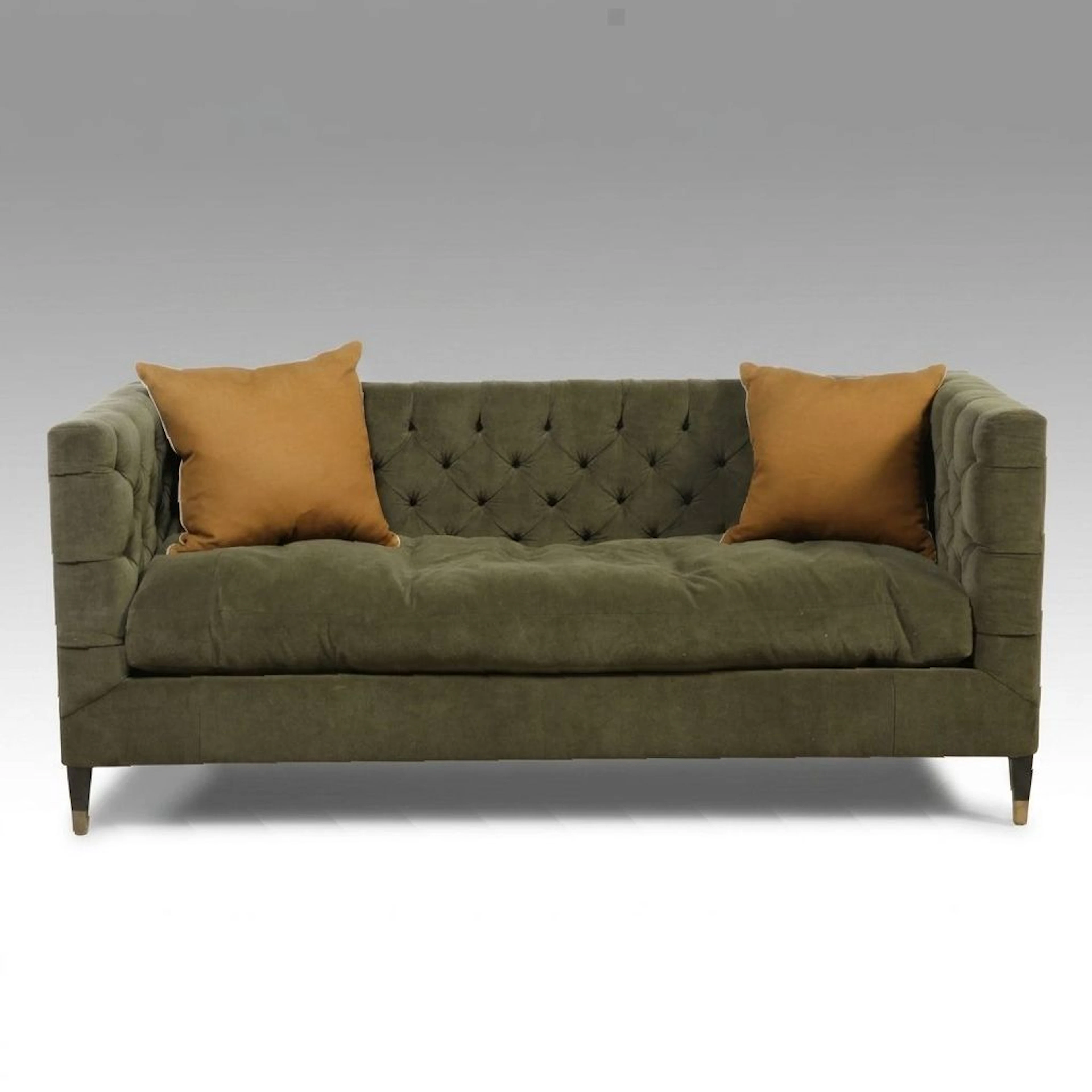 Grant Trick Furnishings "Chesterfield" Upholstered Sofa with Accent Pillows