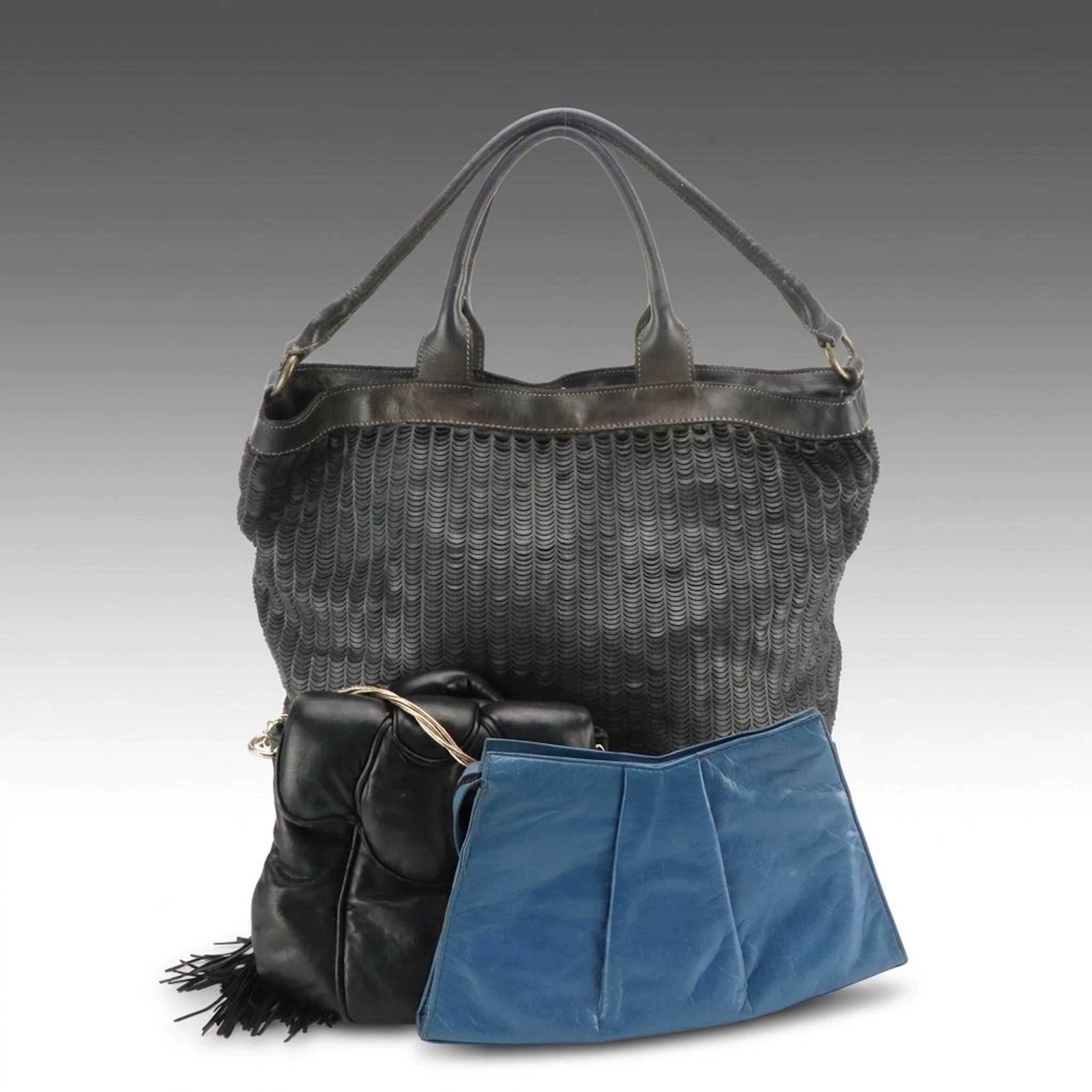 Alchimia AU79 Zip Tote, Cynthia Rowley Crossbody Bag & Bellido Clutch