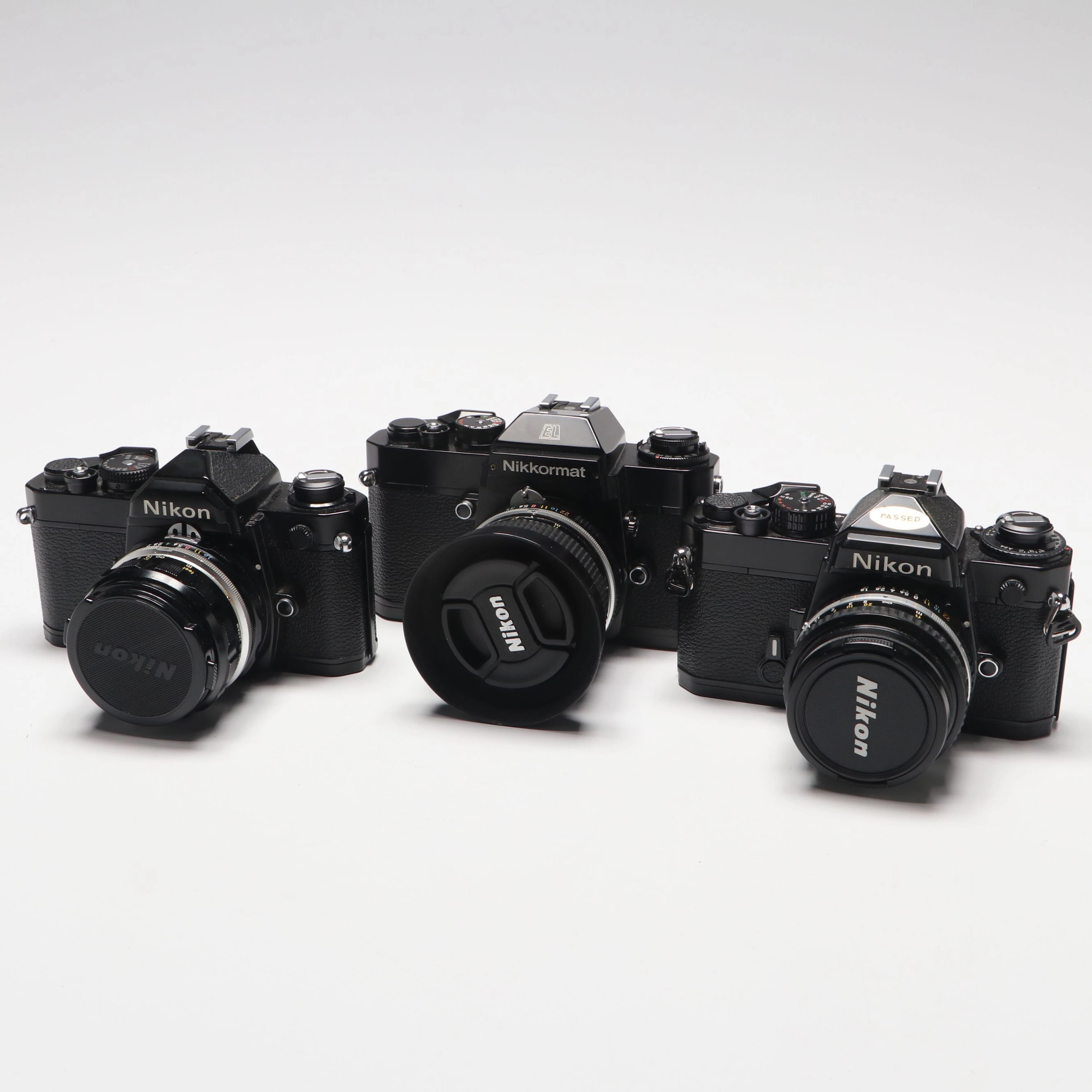 Nikon FE, FM, and Nikkormat EL SLR Film Cameras