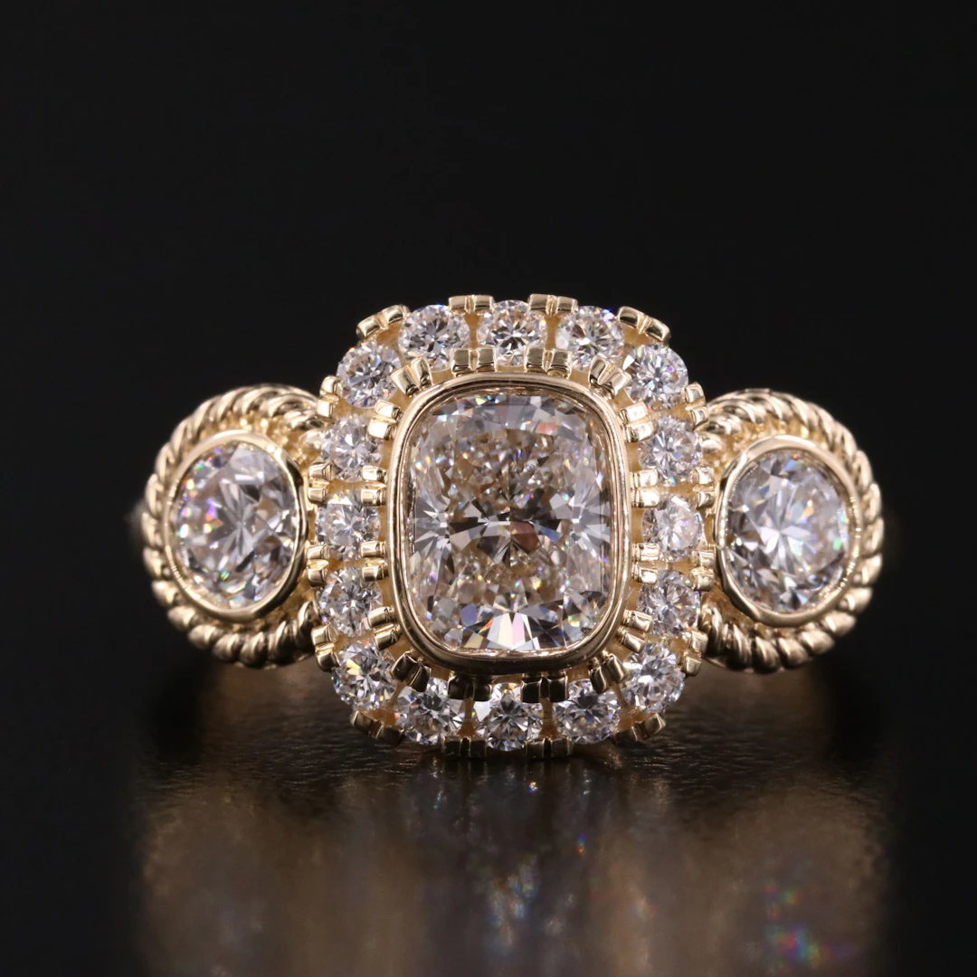 14K 2.00 CTW Lab Grown Diamond Ring with IGI Report