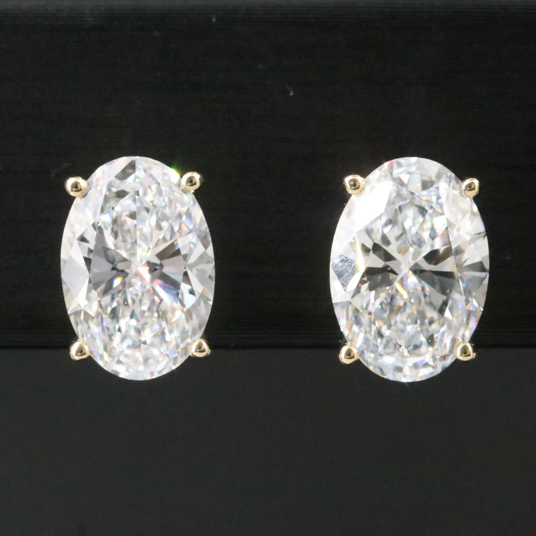 14K 4.16 CTW Lab Grown Diamond Earrings with IGI Reports