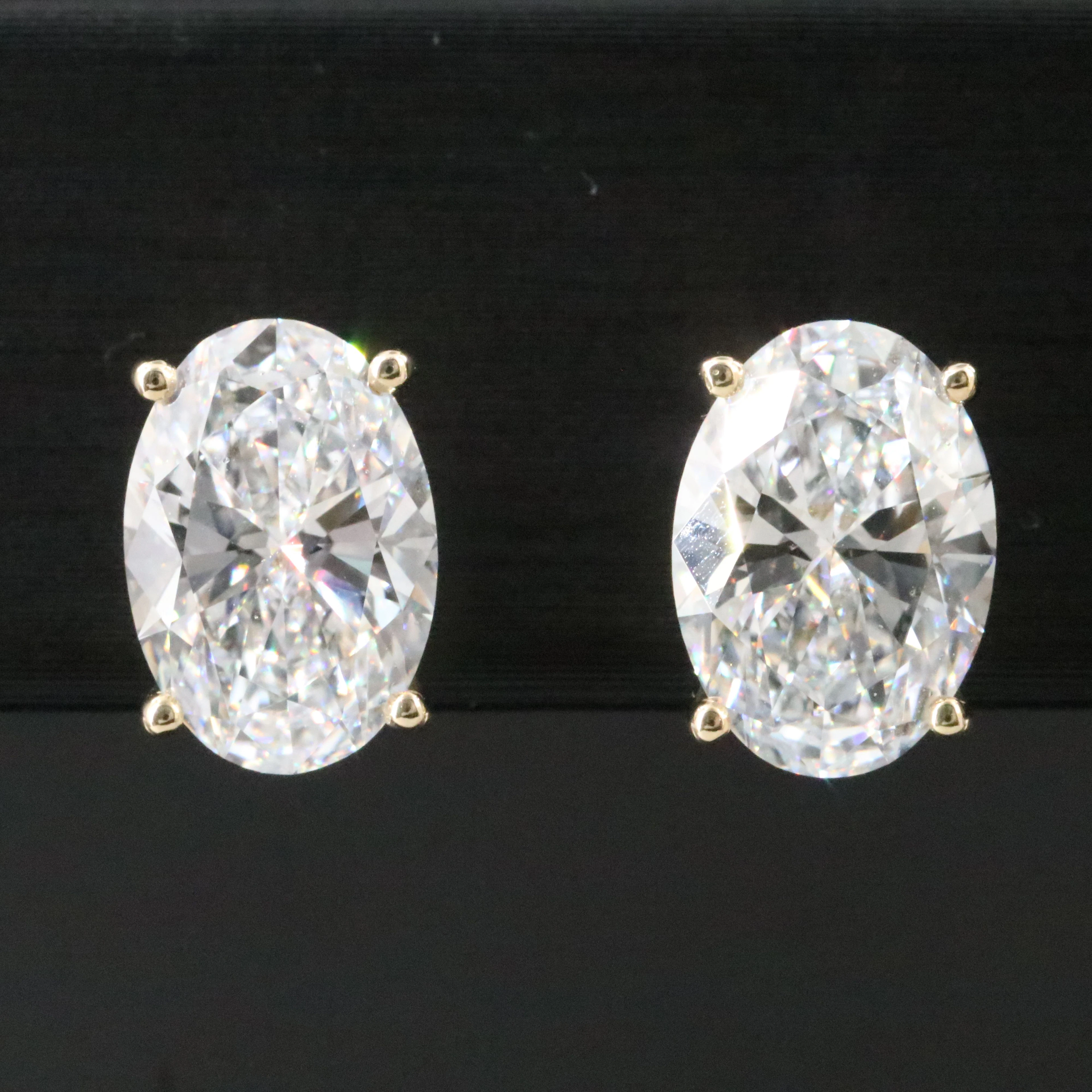 14K 4.16 CTW Lab Grown Diamond Earrings with IGI Reports