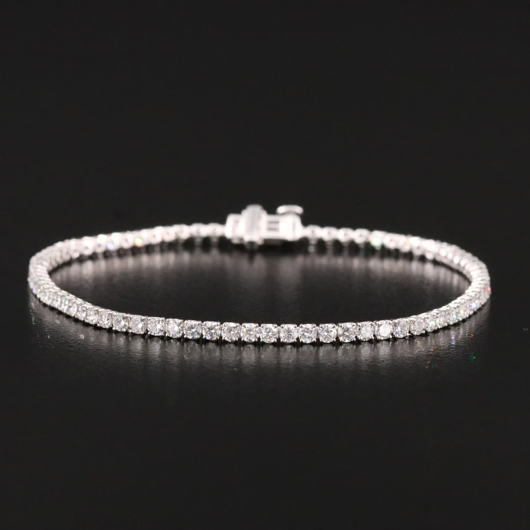14K 2.85 CTW Lab Grown Diamond Line Bracelet