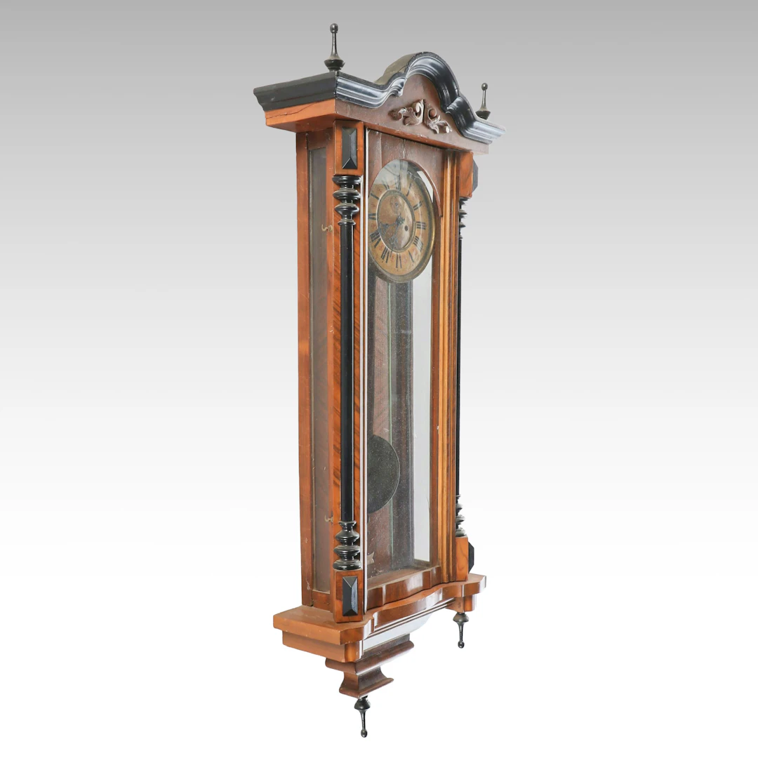 Vienna Regulator Style Cherry Wall Clock