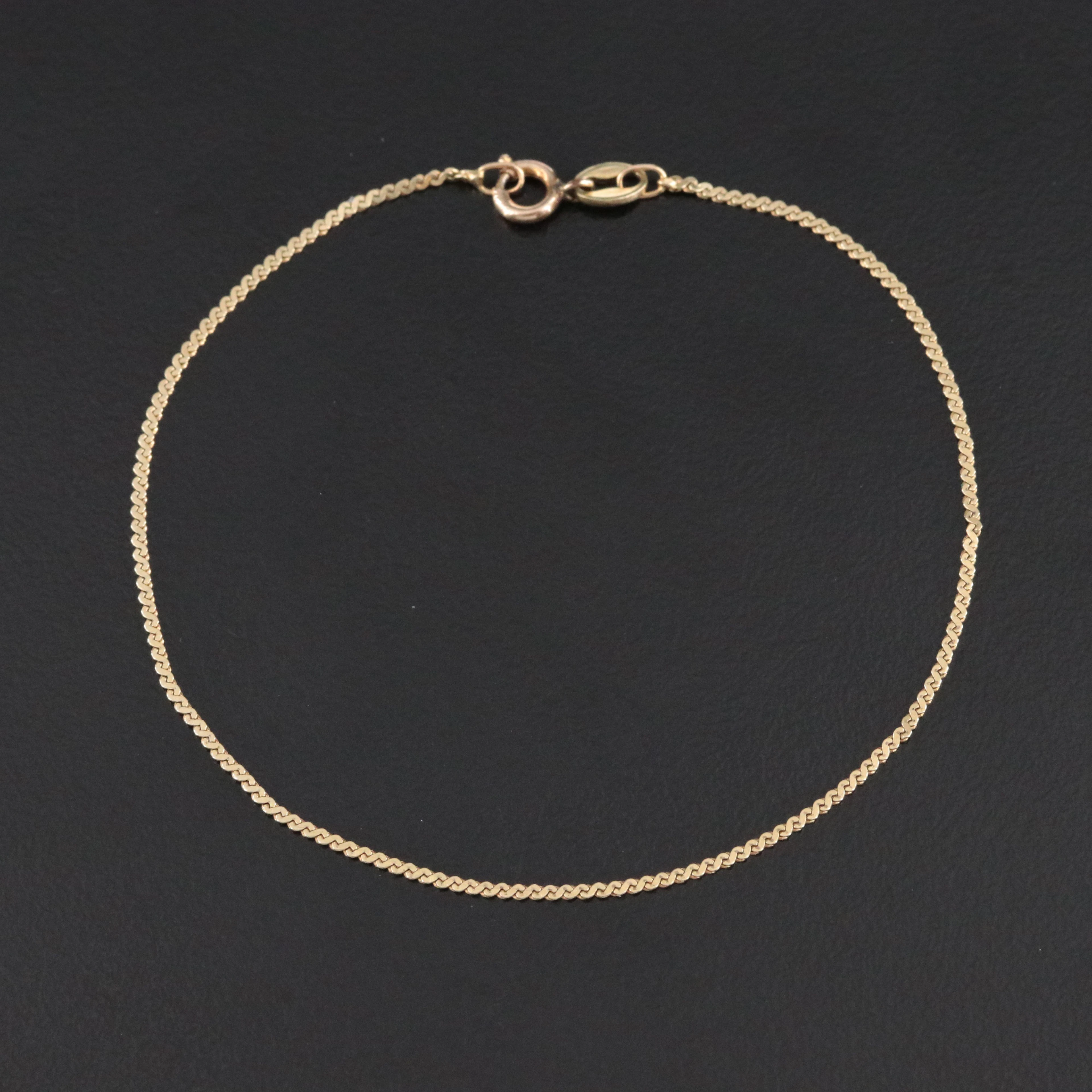 14K Serpentine Chain Bracelet