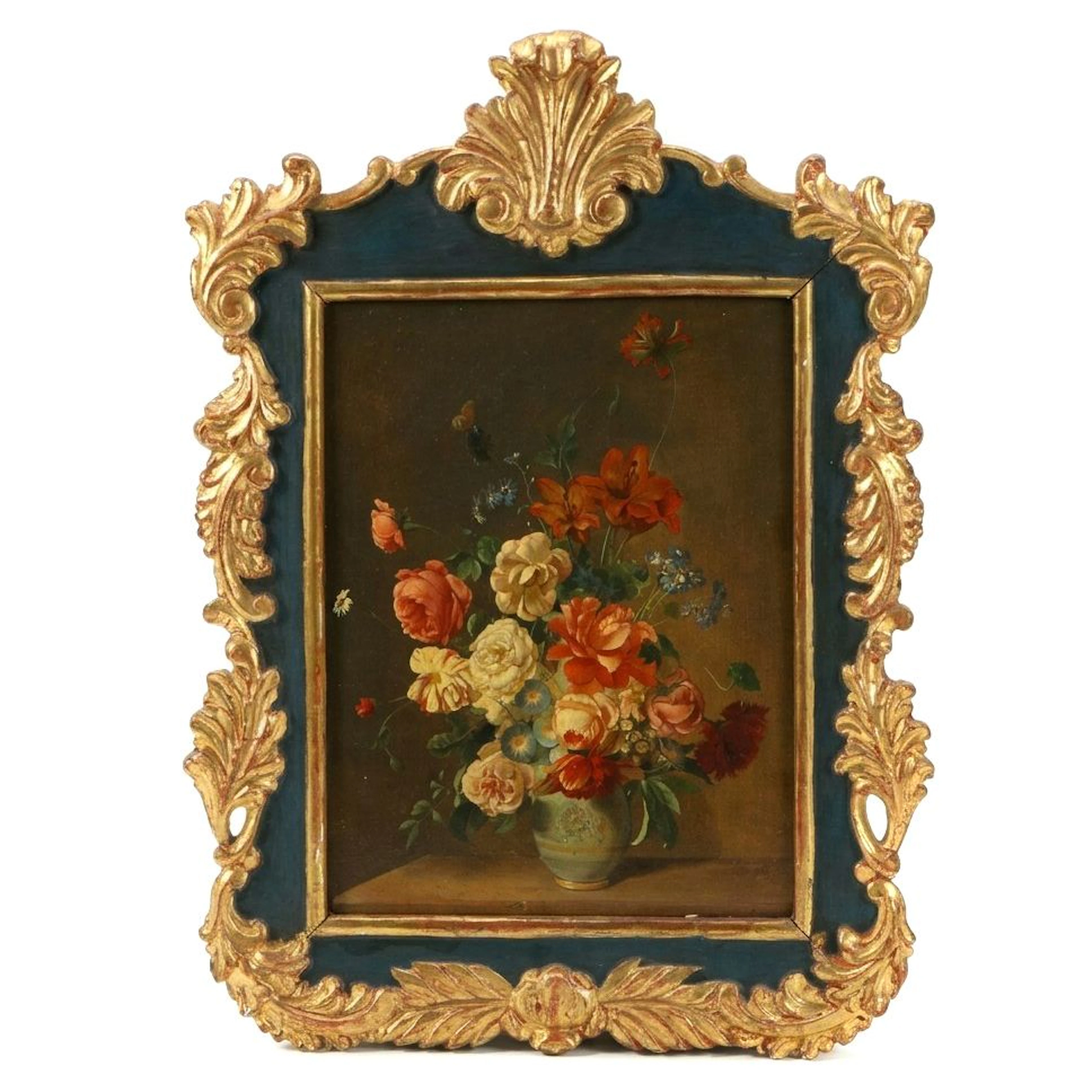 In the Manner of Jan van Os Floral Still Life Oil Painting, 19th Century