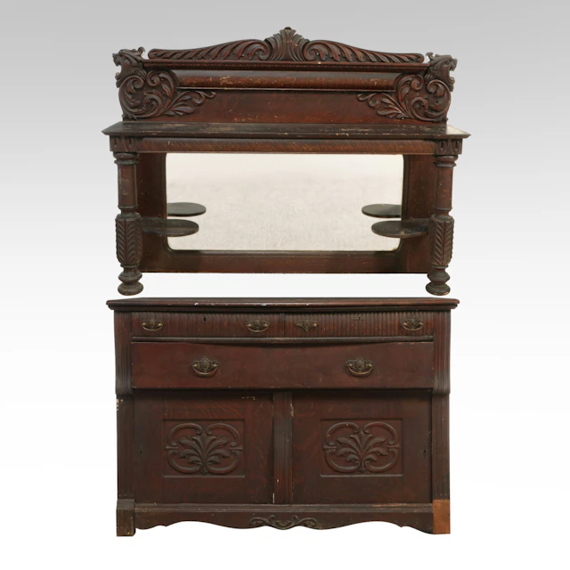 Victorian Renaissance Revival Style Mirrored Back Sideboard, Late 19th Century