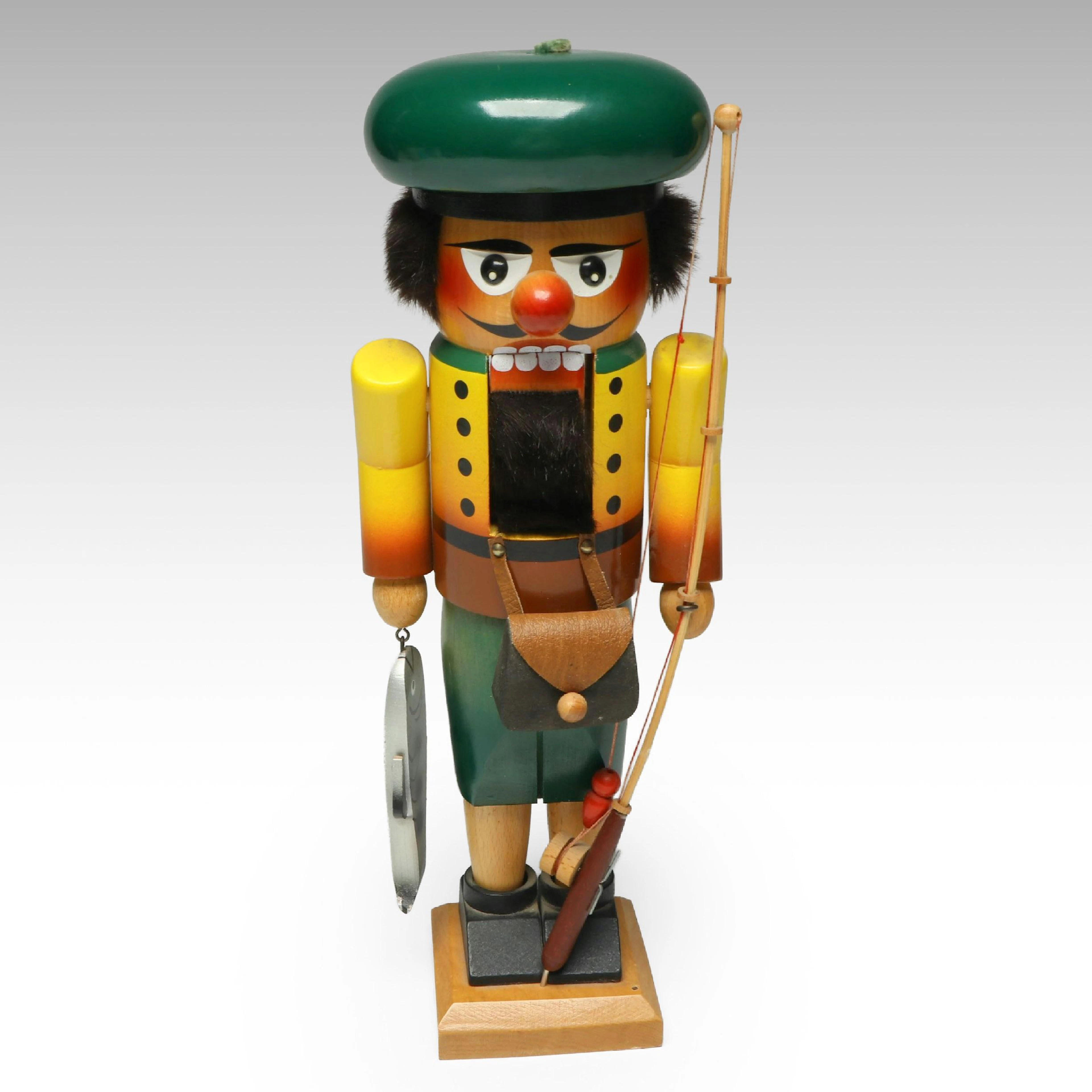 Steinbach "Fisherman" West German Wooden Nutcracker, 1990s