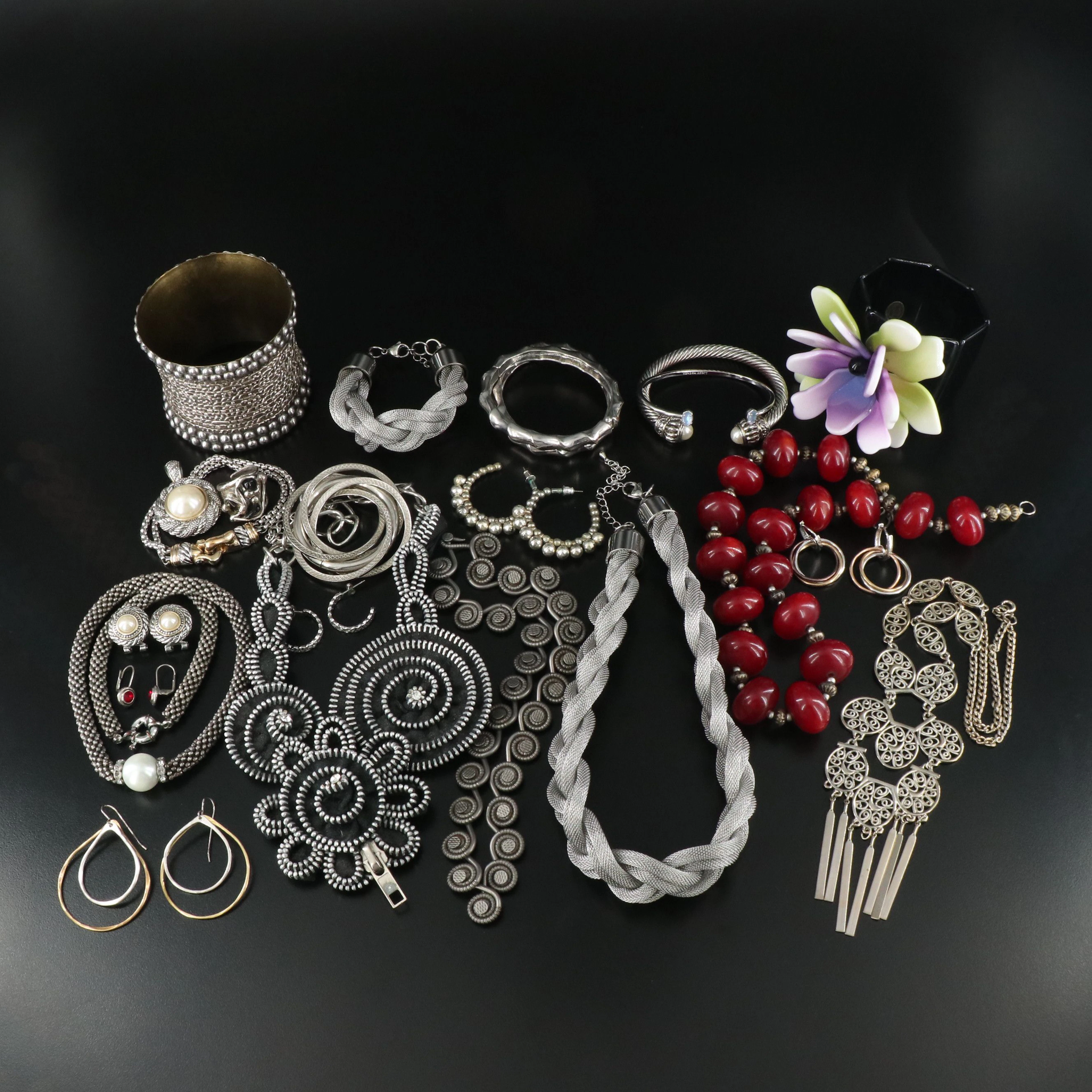 Adia Kibur Zipper Rosette Necklace, Kendra Scott Featured in Jewelry