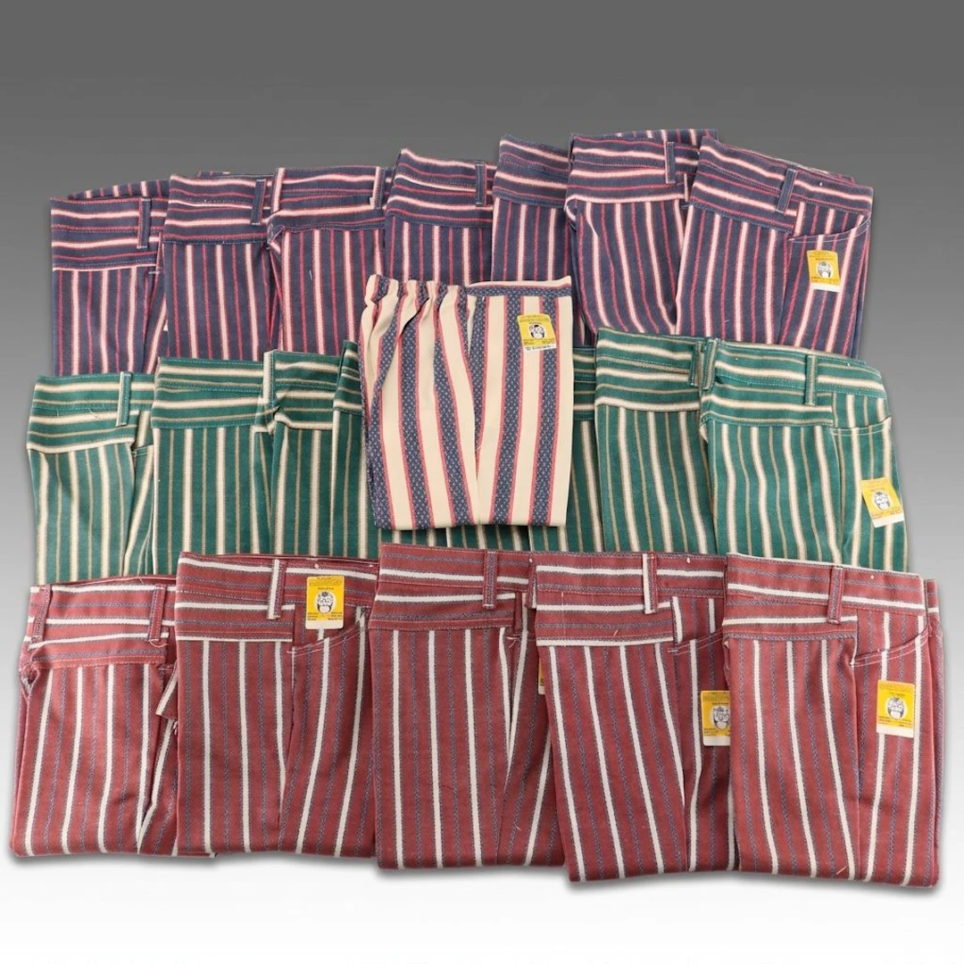 Vintage Deadstock Collection of Children's Striped Pants by Buster