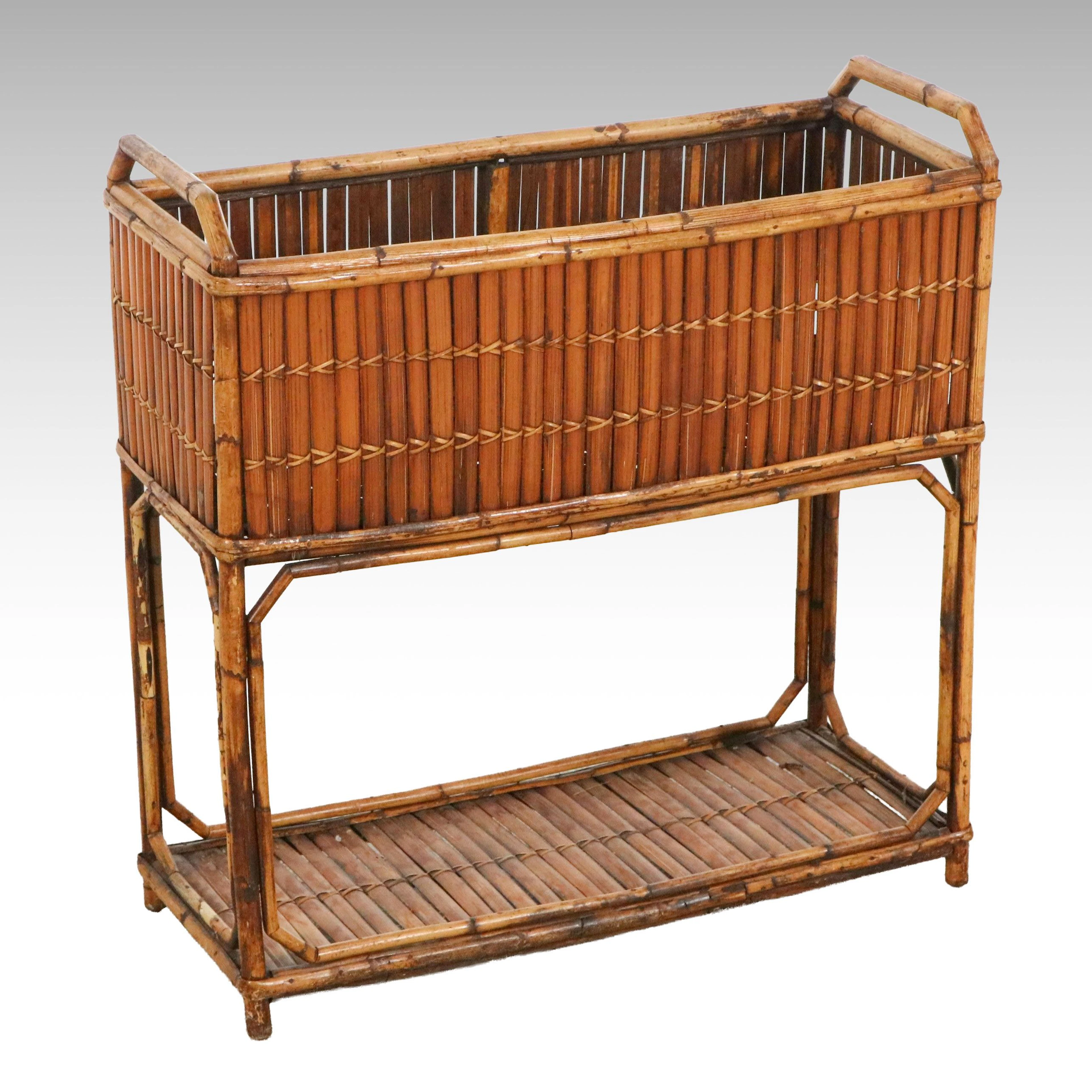 Handled Bamboo Planter