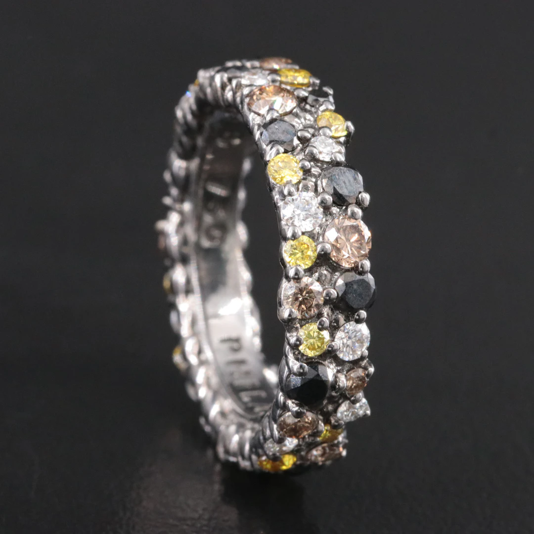 Paul Morelli 18K Diamond Including Fancy Confetti Eternity Band