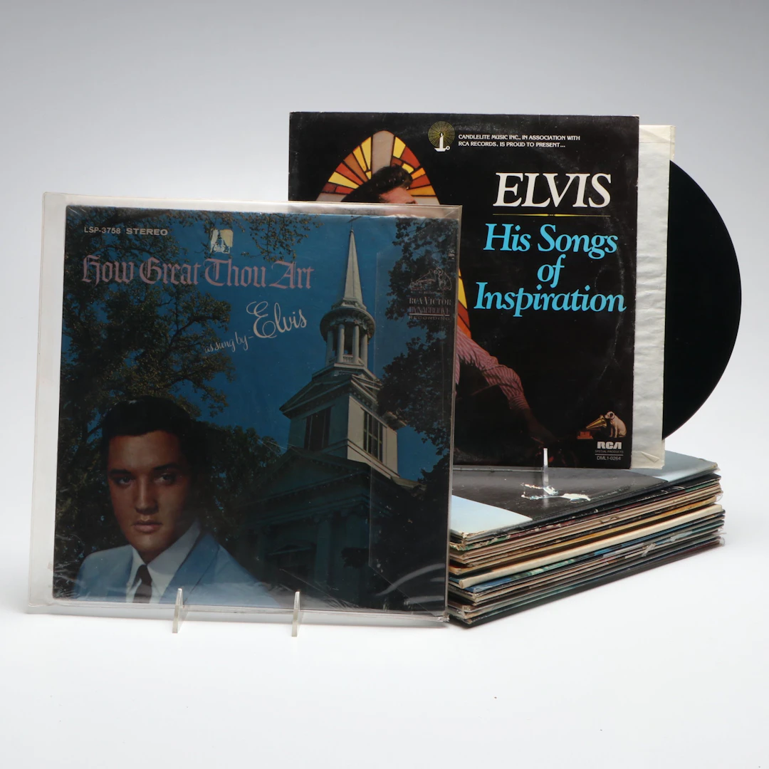 First Pressing of "How Great Thou Art" with More Elvis Presley Vinyl Records