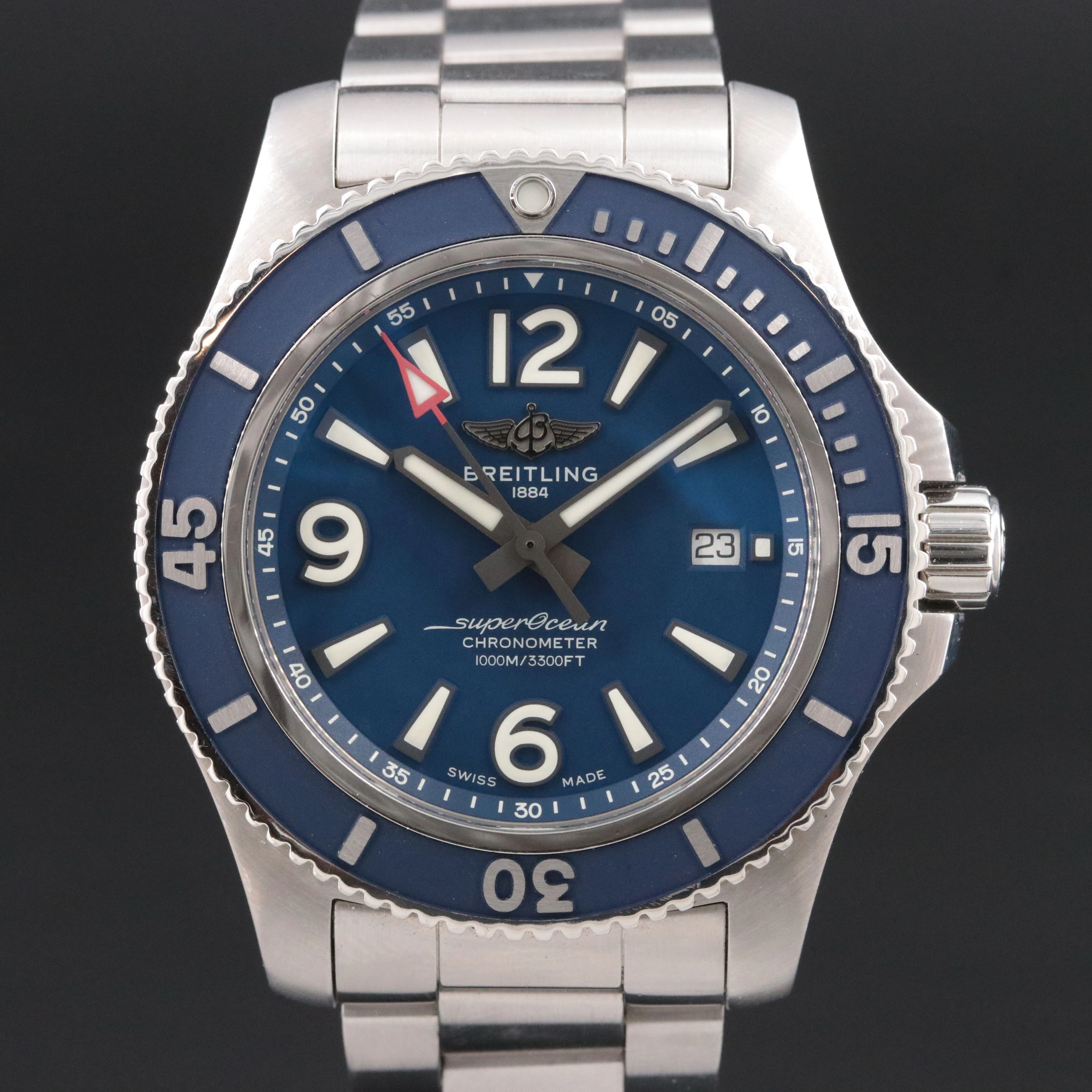 Breitling Superocean Automatic 44 Blue Steel Model A17367 Watch