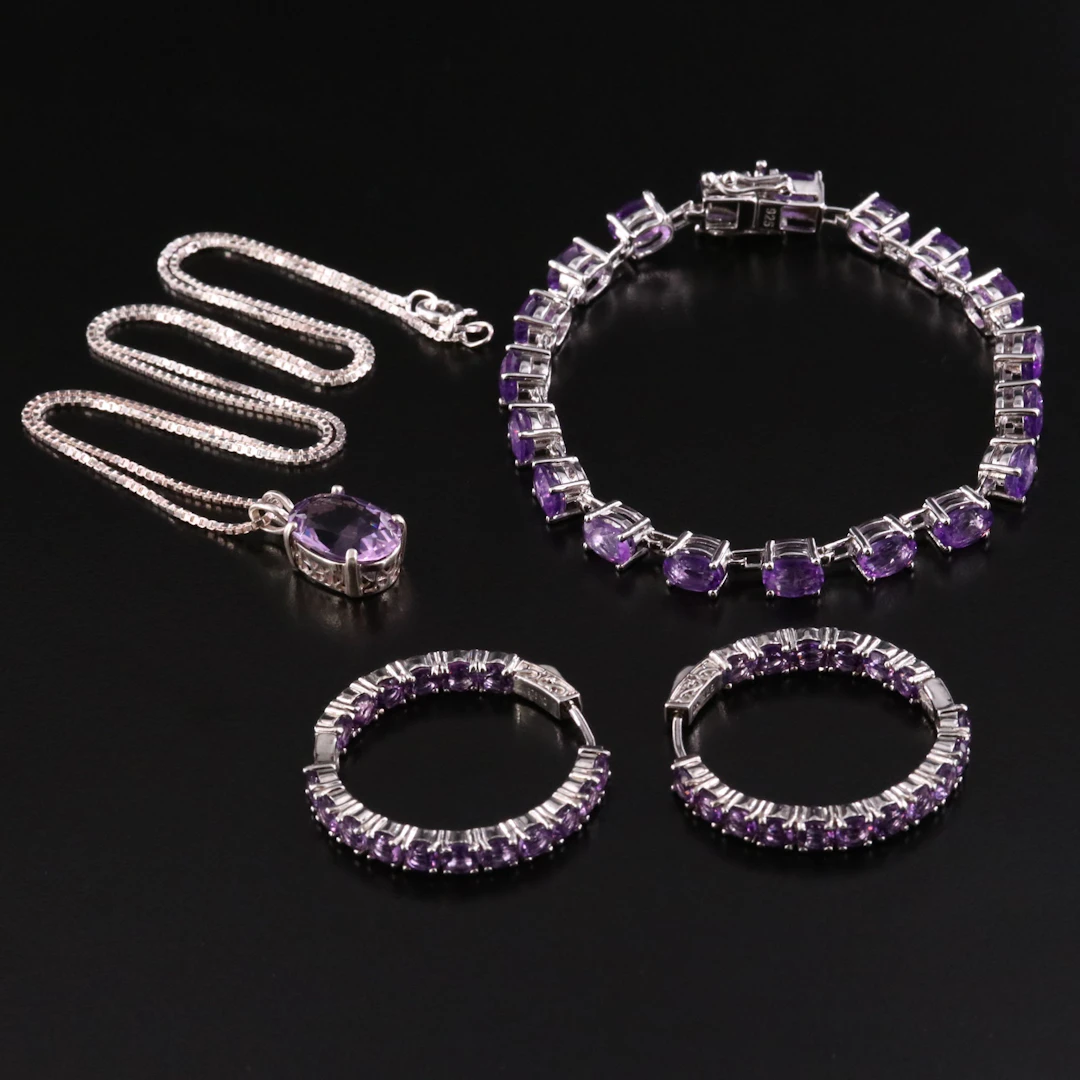 Sterling Amethyst Jewelry Collection