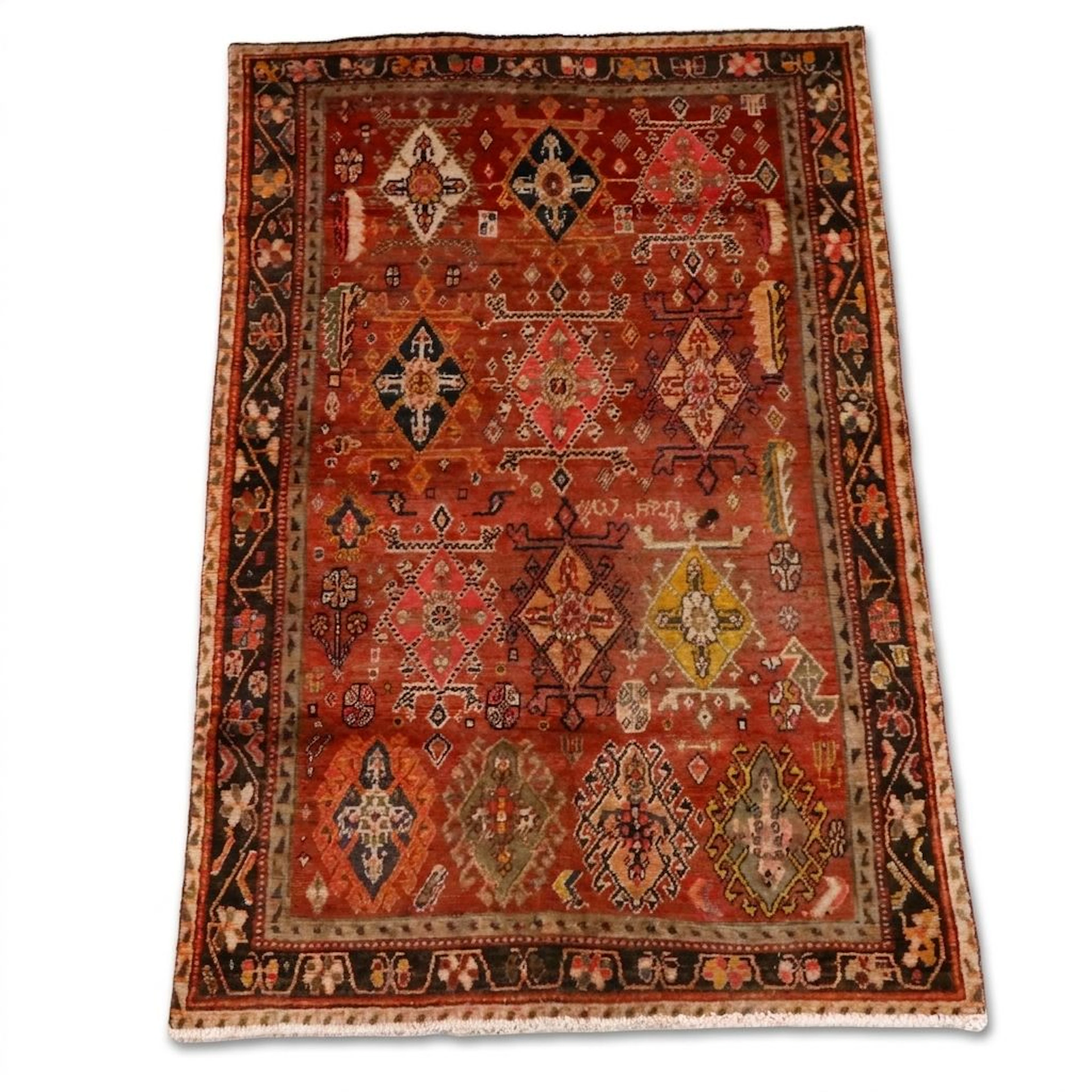 4'2 x 6'9 Hand-Knotted Persian Qashqai Area Rug