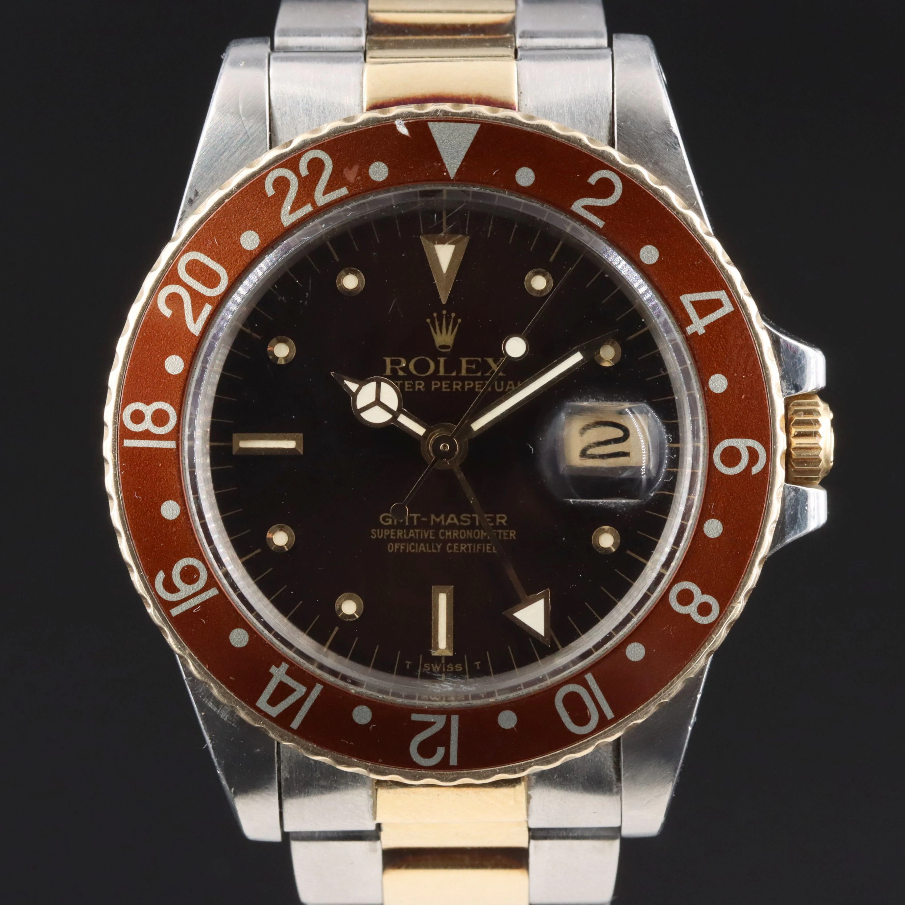 1984 Rolex Root Beer GMT-Master 16753 Steel & Gold Watch