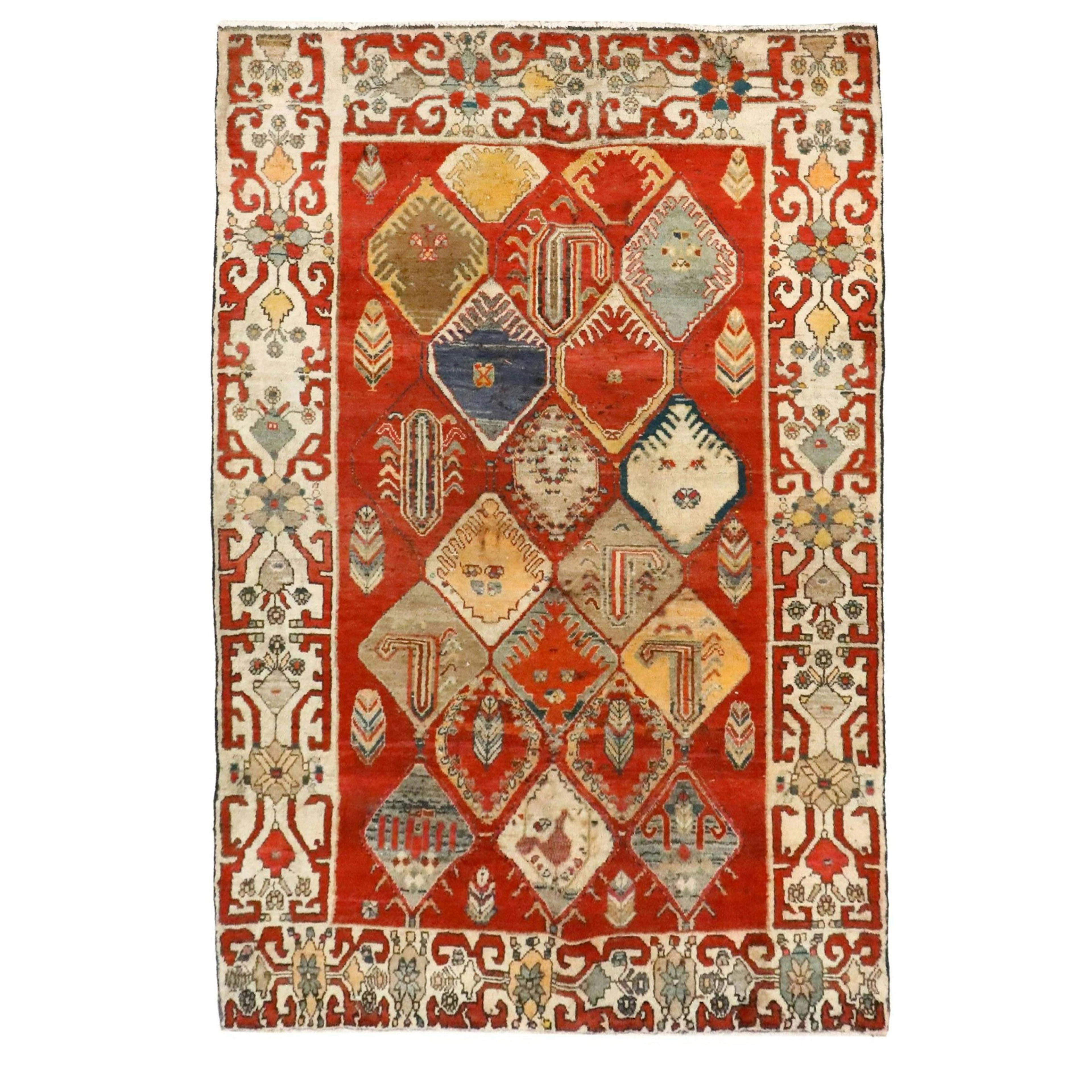 4'7 x 8'5 Hand-Knotted Persian Hamadan Area Rug