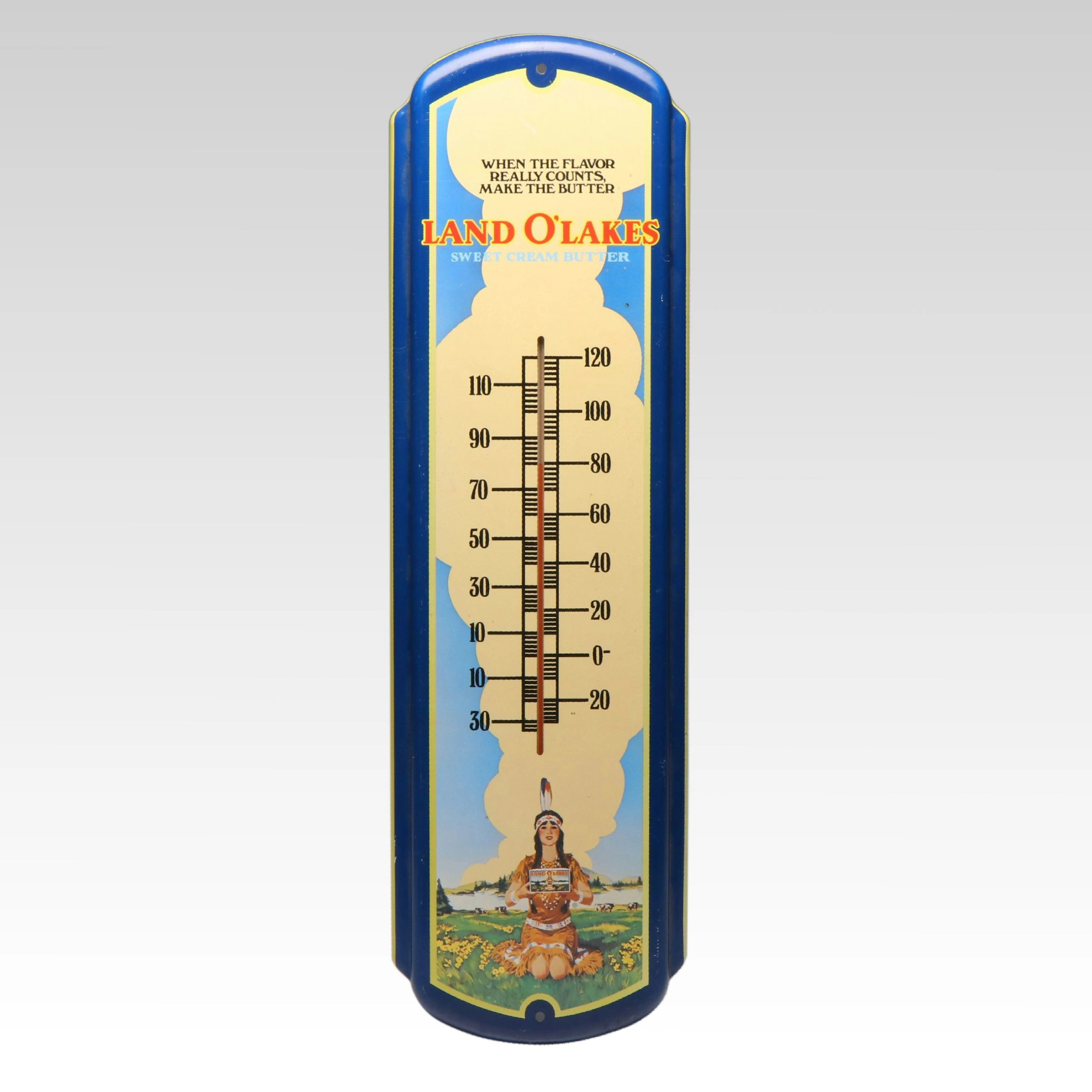 Vintage Style Land O' Lakes Wall Thermometer