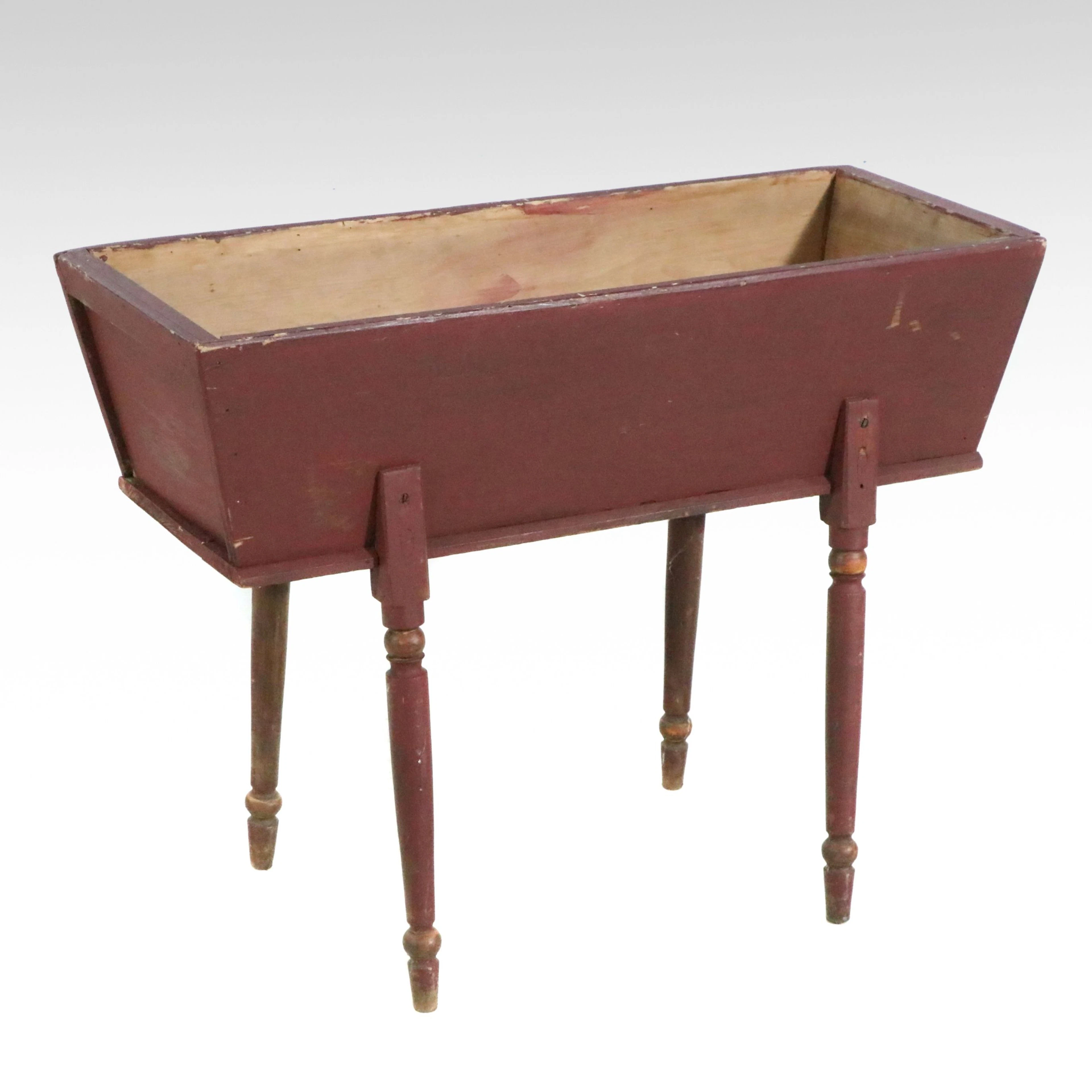 Primitive Style Painted Pine Wood Dough Box, 20th Century