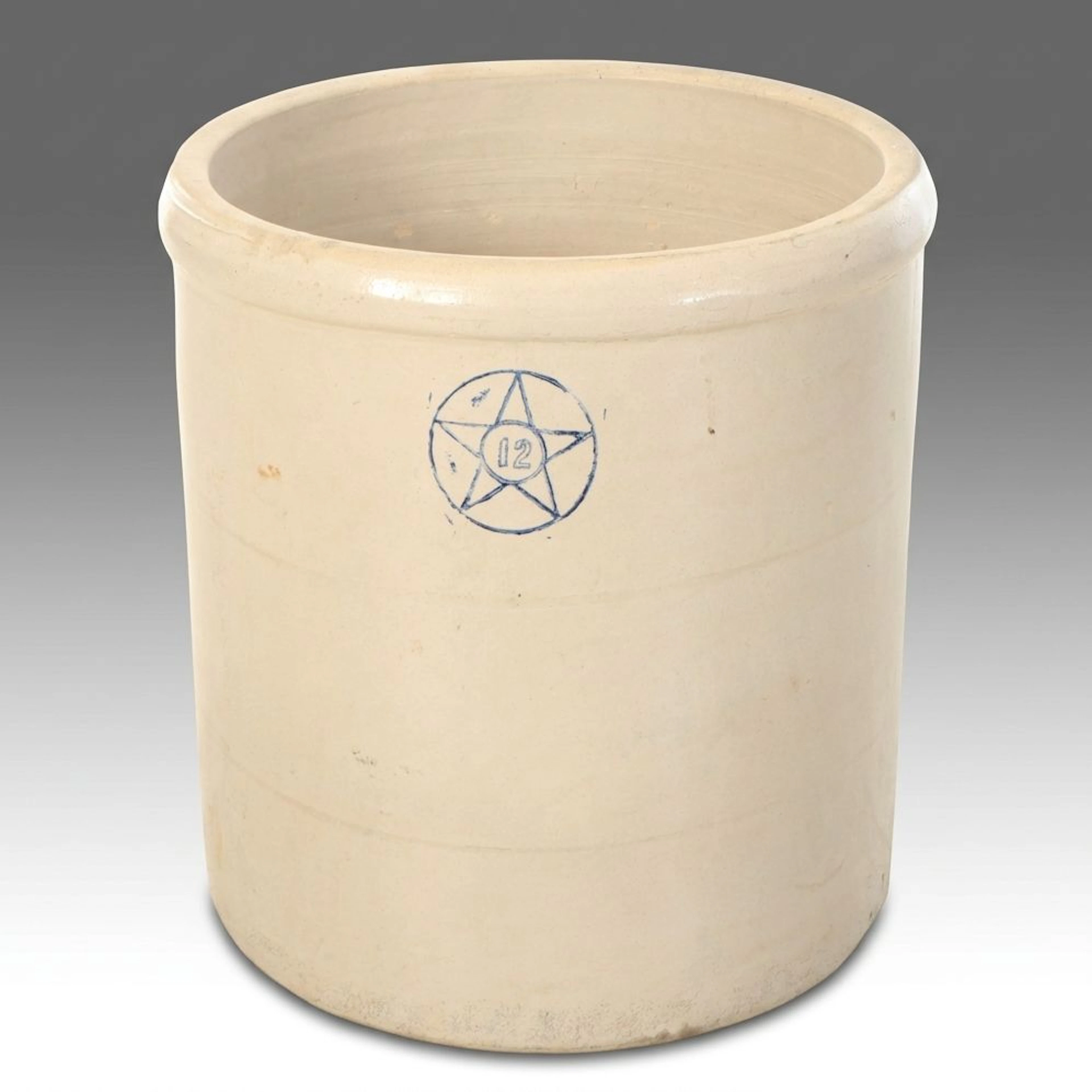 Star Stoneware Co. Twelve Gallon Stoneware Crock, Late 19th/ Early 20th Century