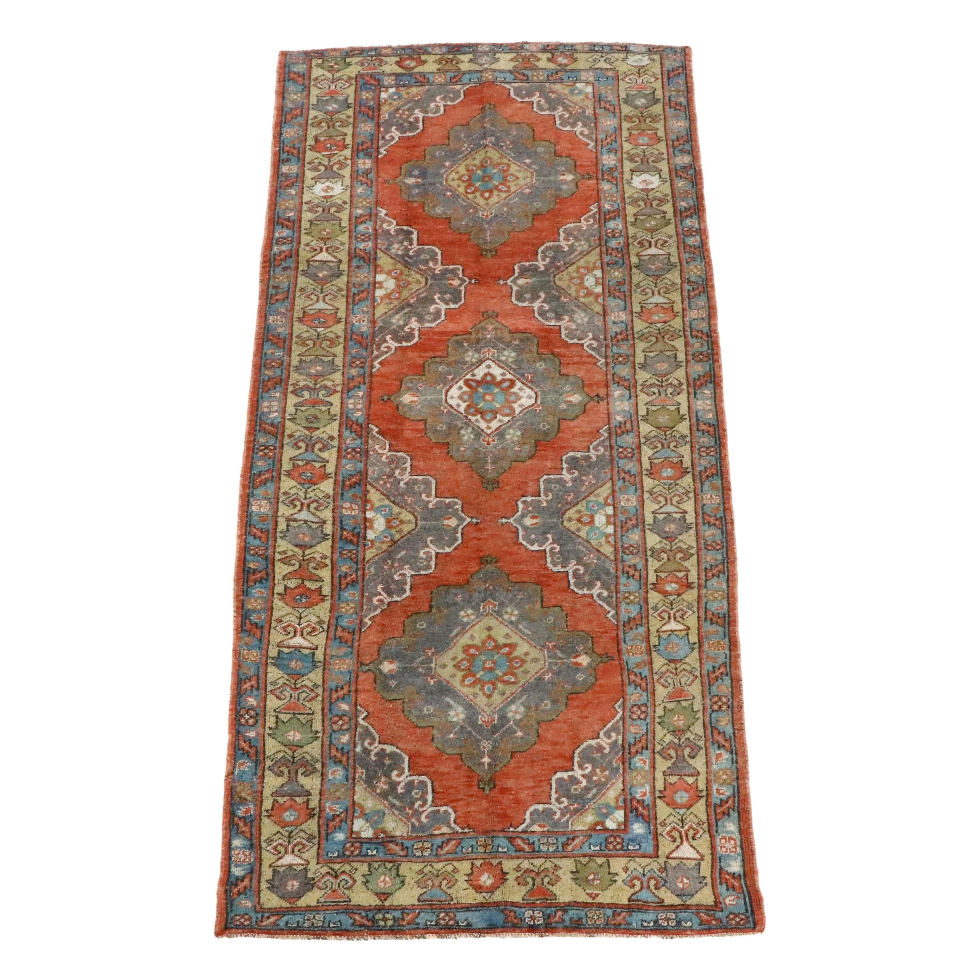 4'11 x 11' Hand-Knotted Turkish Anatolian Long Rug