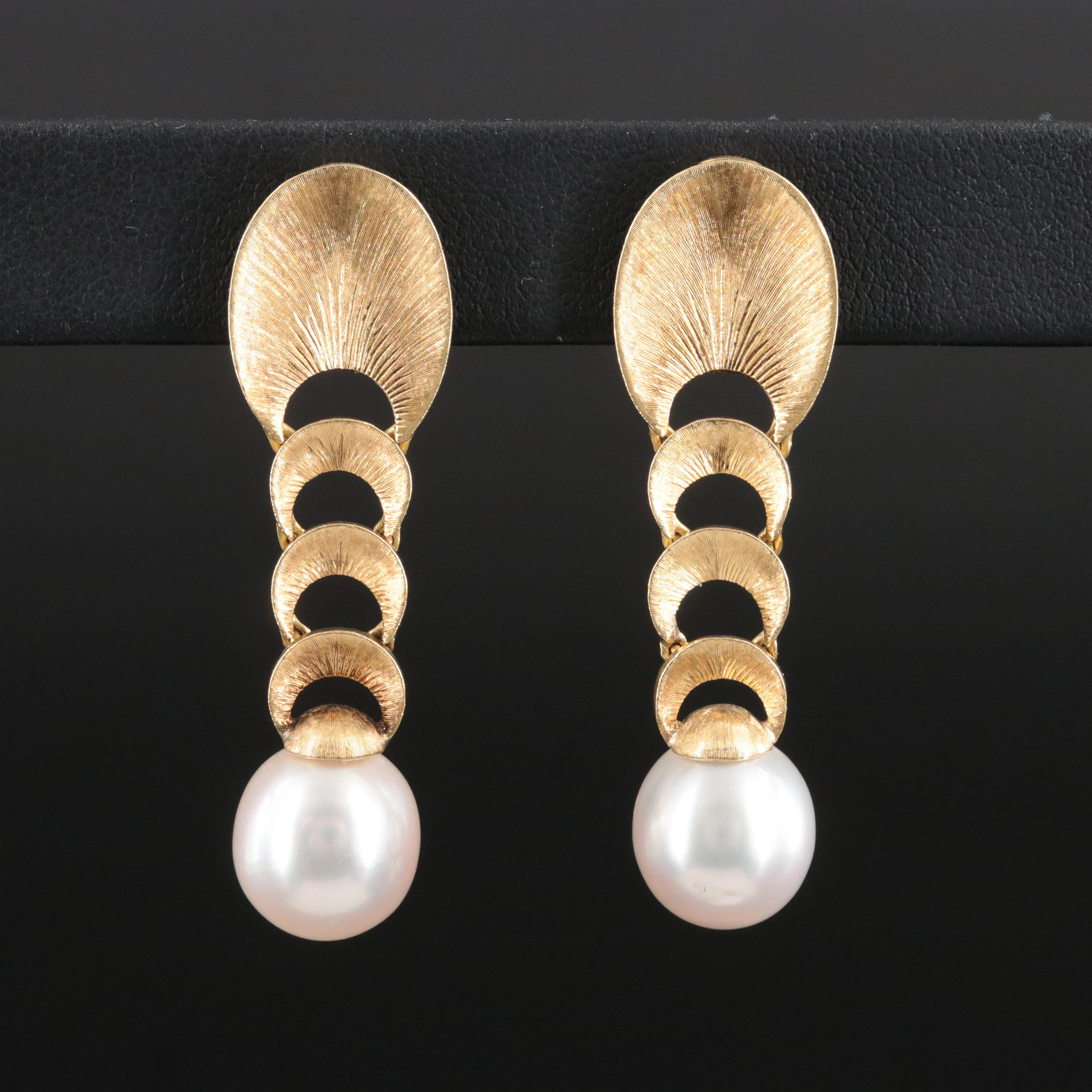 Buccellati 18K Pearl Drop Earrings