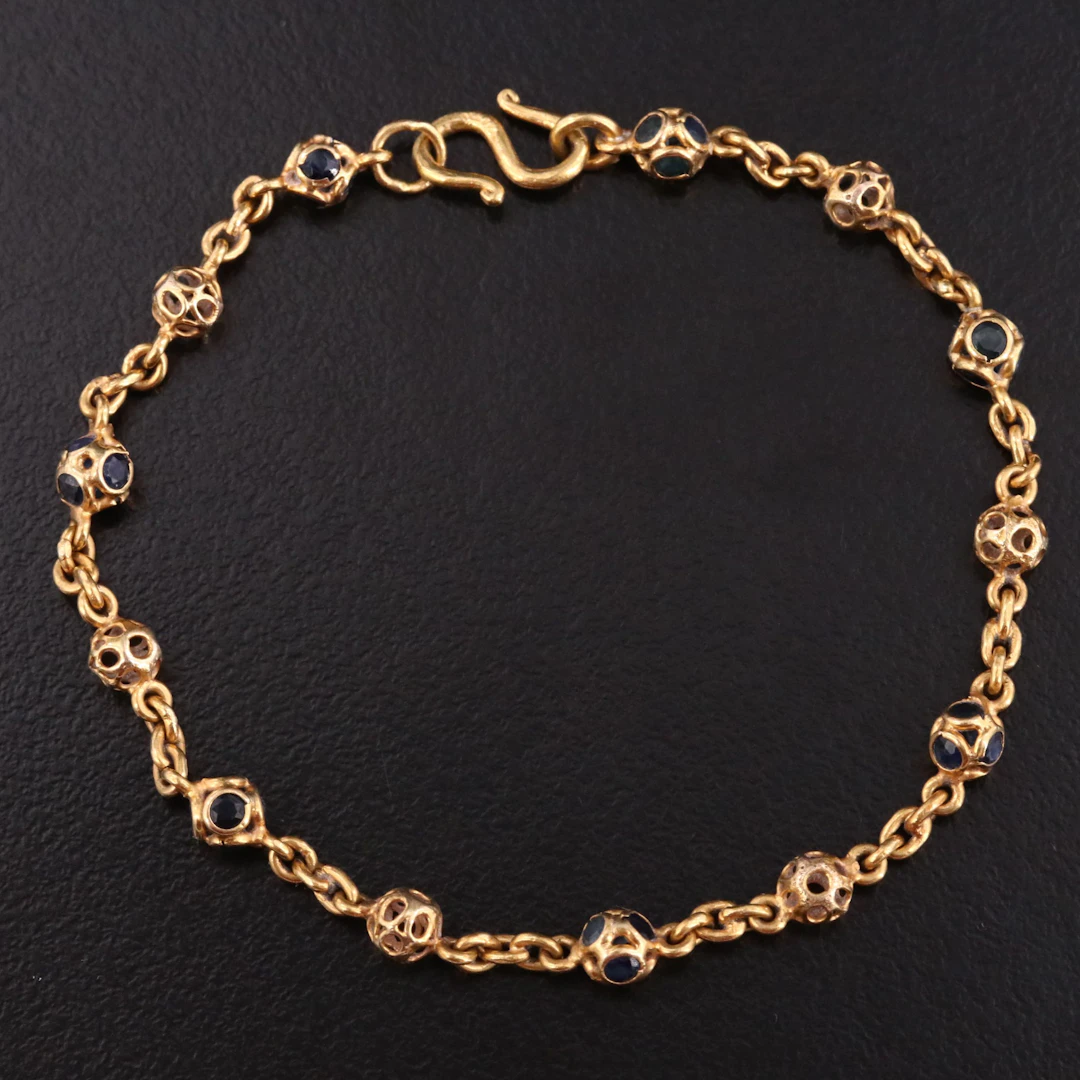 18K Sapphire Bracelet