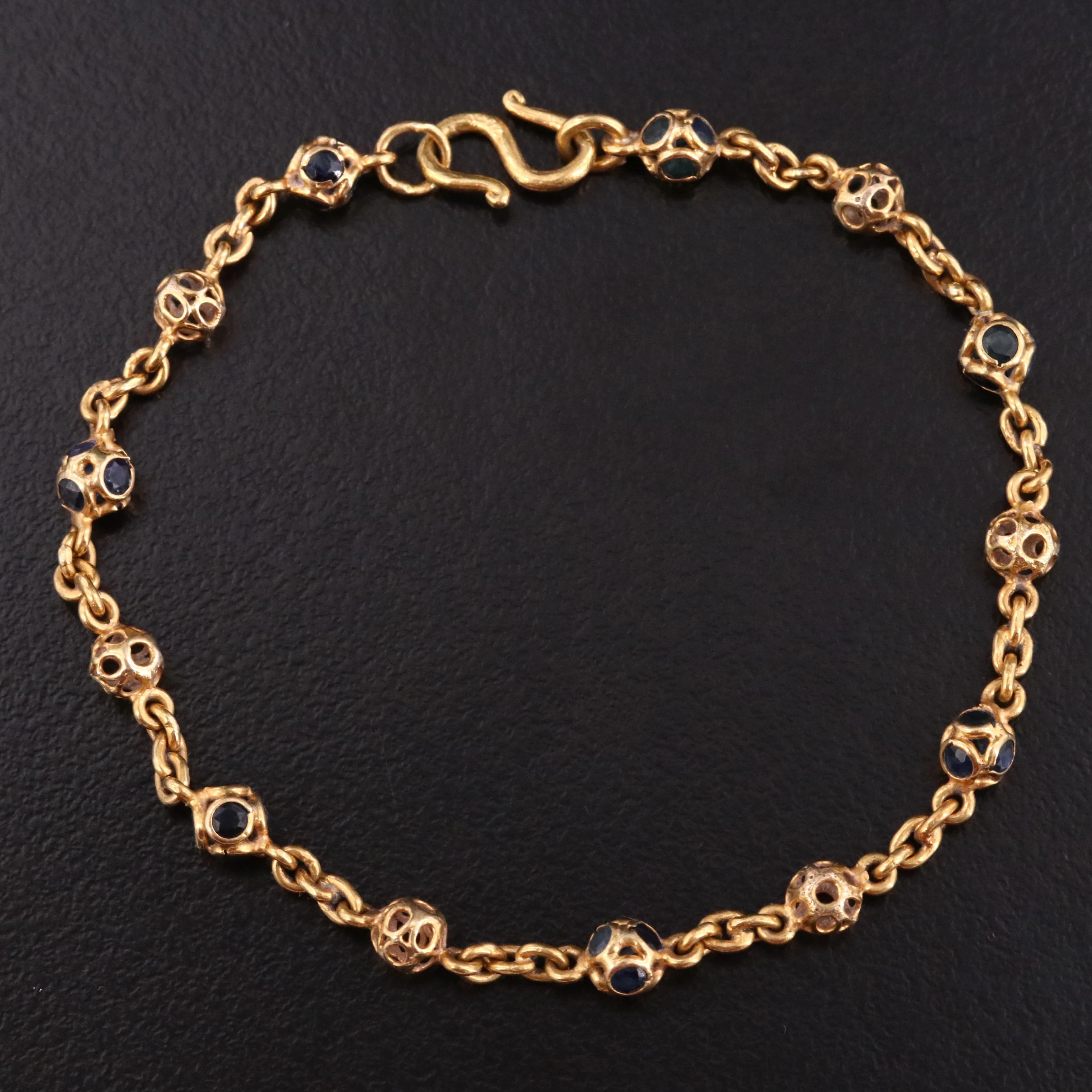 18K Sapphire Bracelet