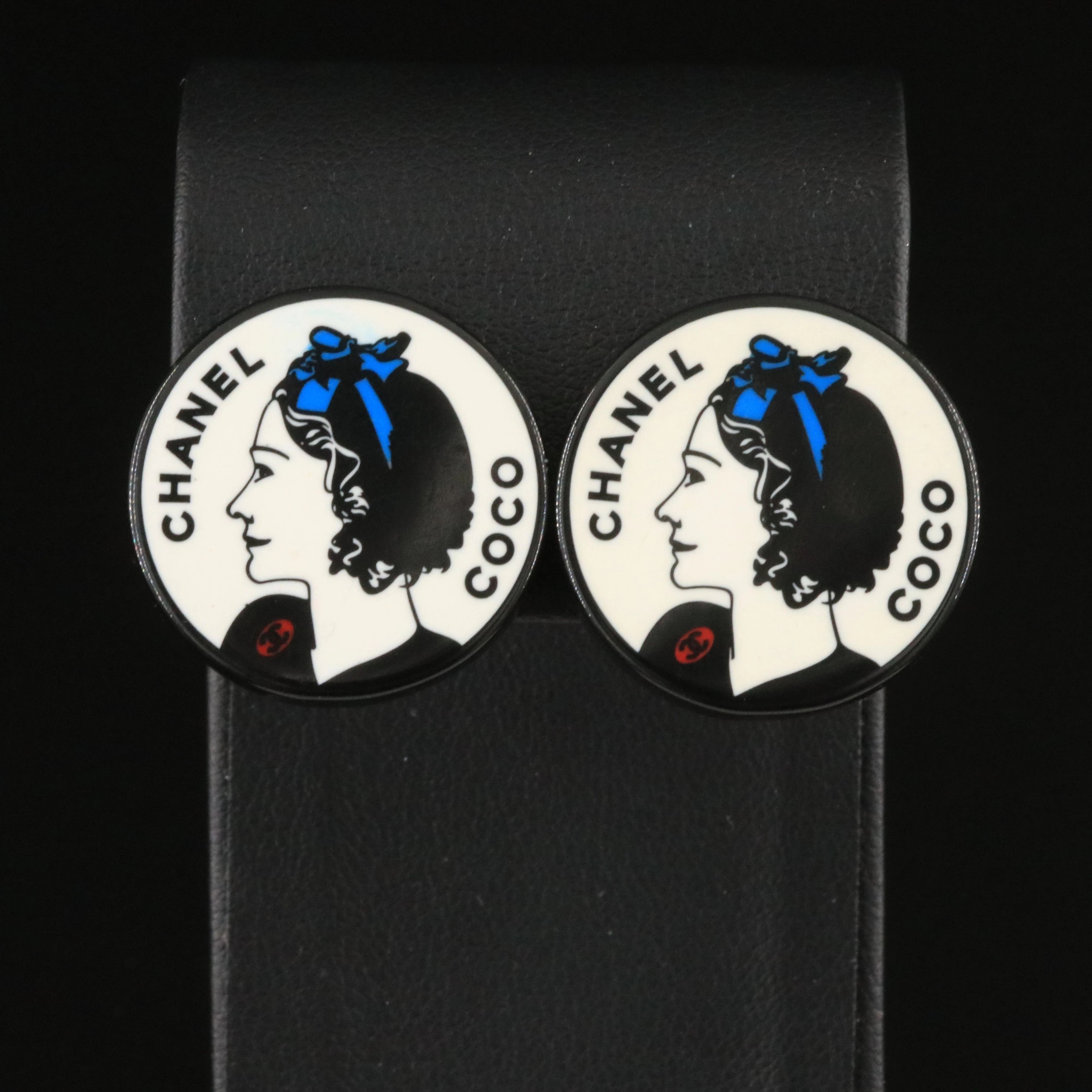 Coco Chanel Resin Clip Earrings