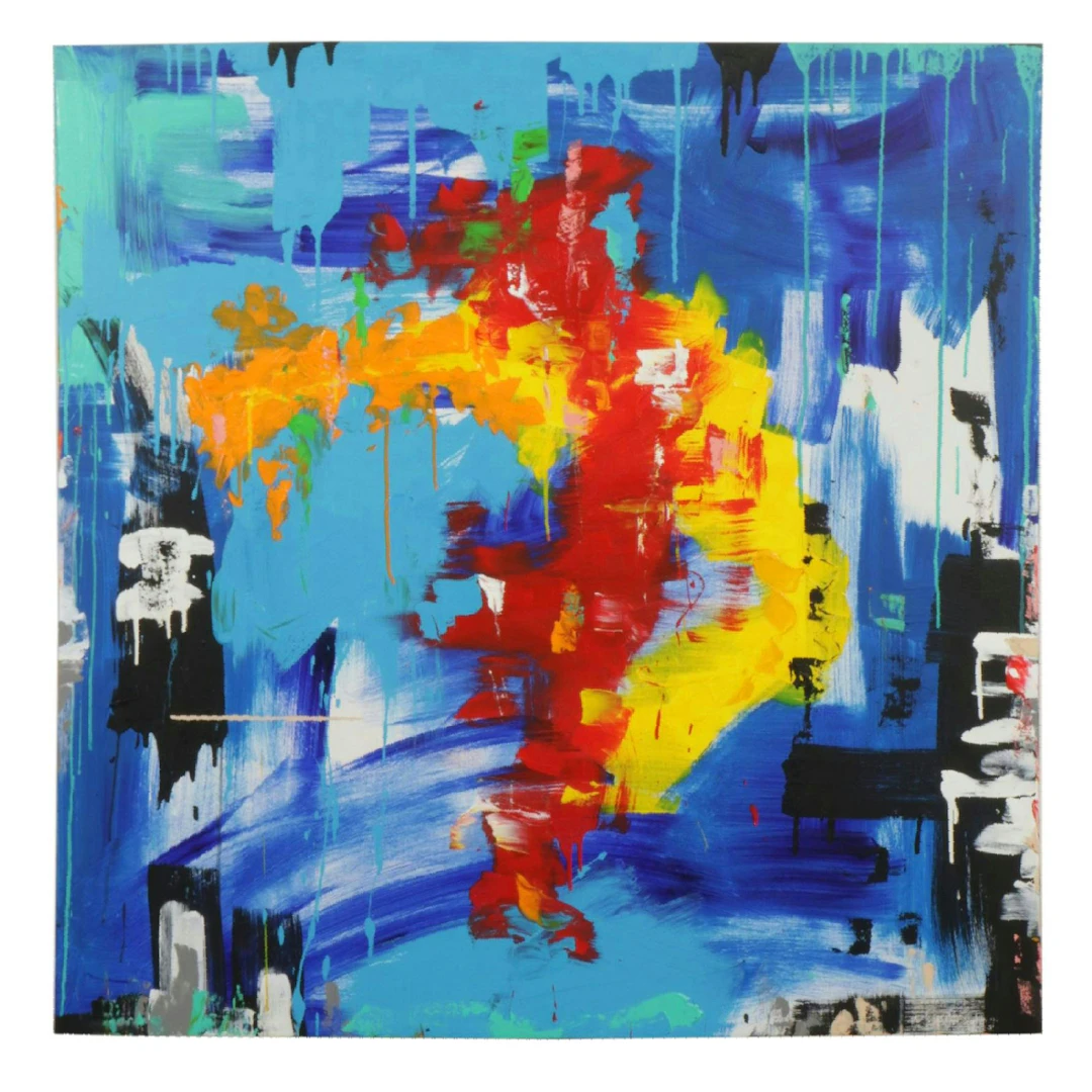Mac Worthington Abstract Acrylic Painting "Silent Chaos" 2019