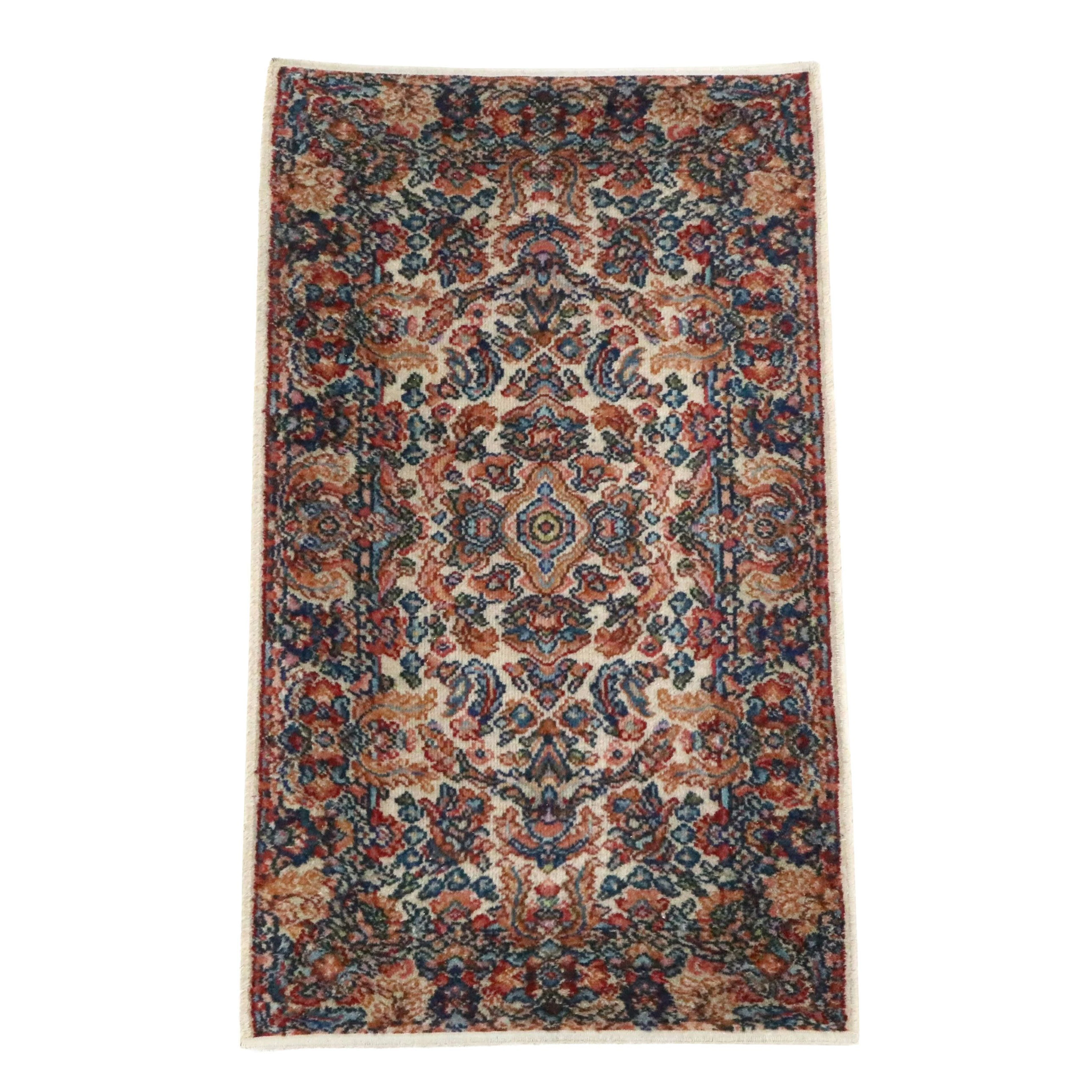 2'2 x 3'11 Machine Made Karastan "Kirman" Accent Rug