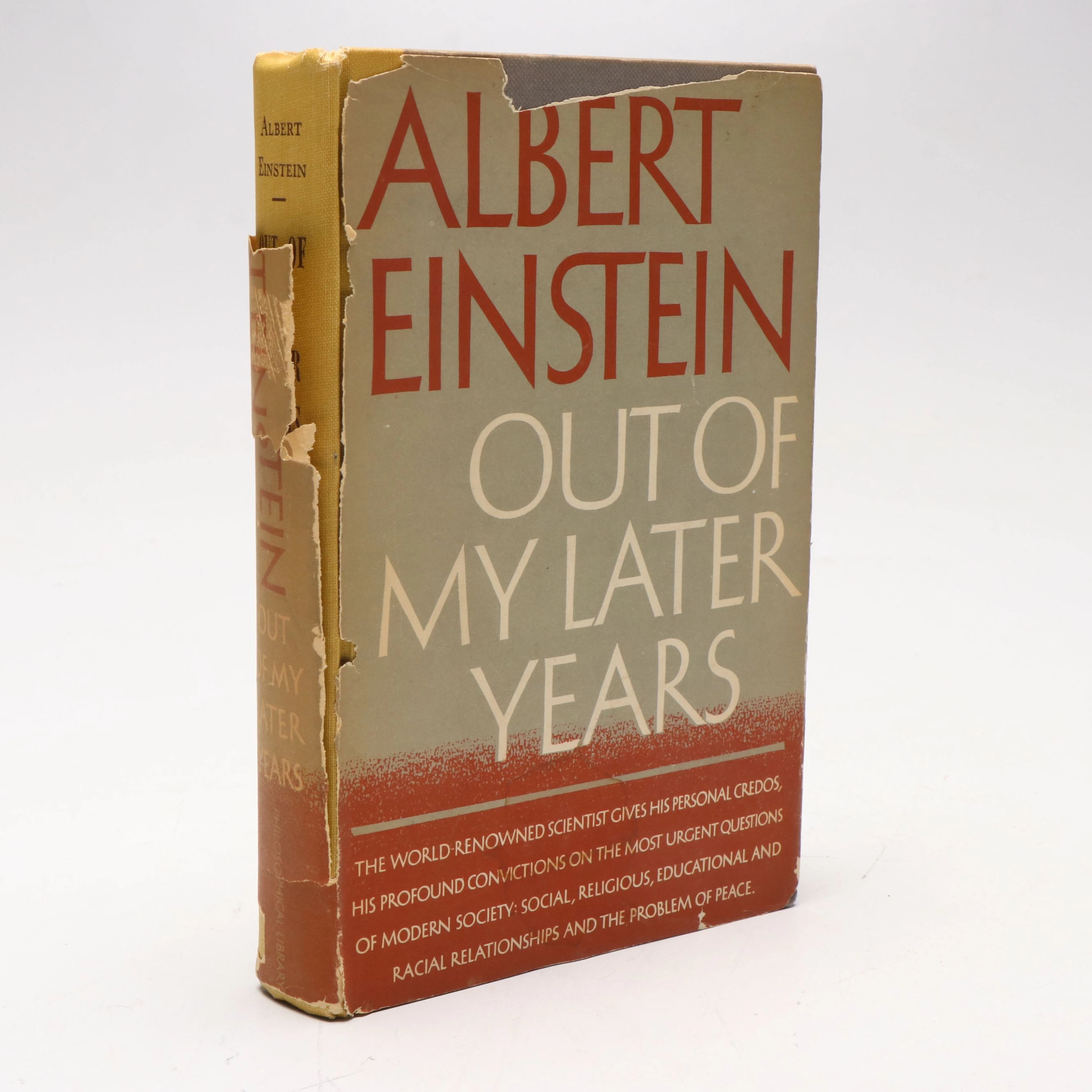 Early Printing "Out of My Later Years" by Albert Einstein, 1950