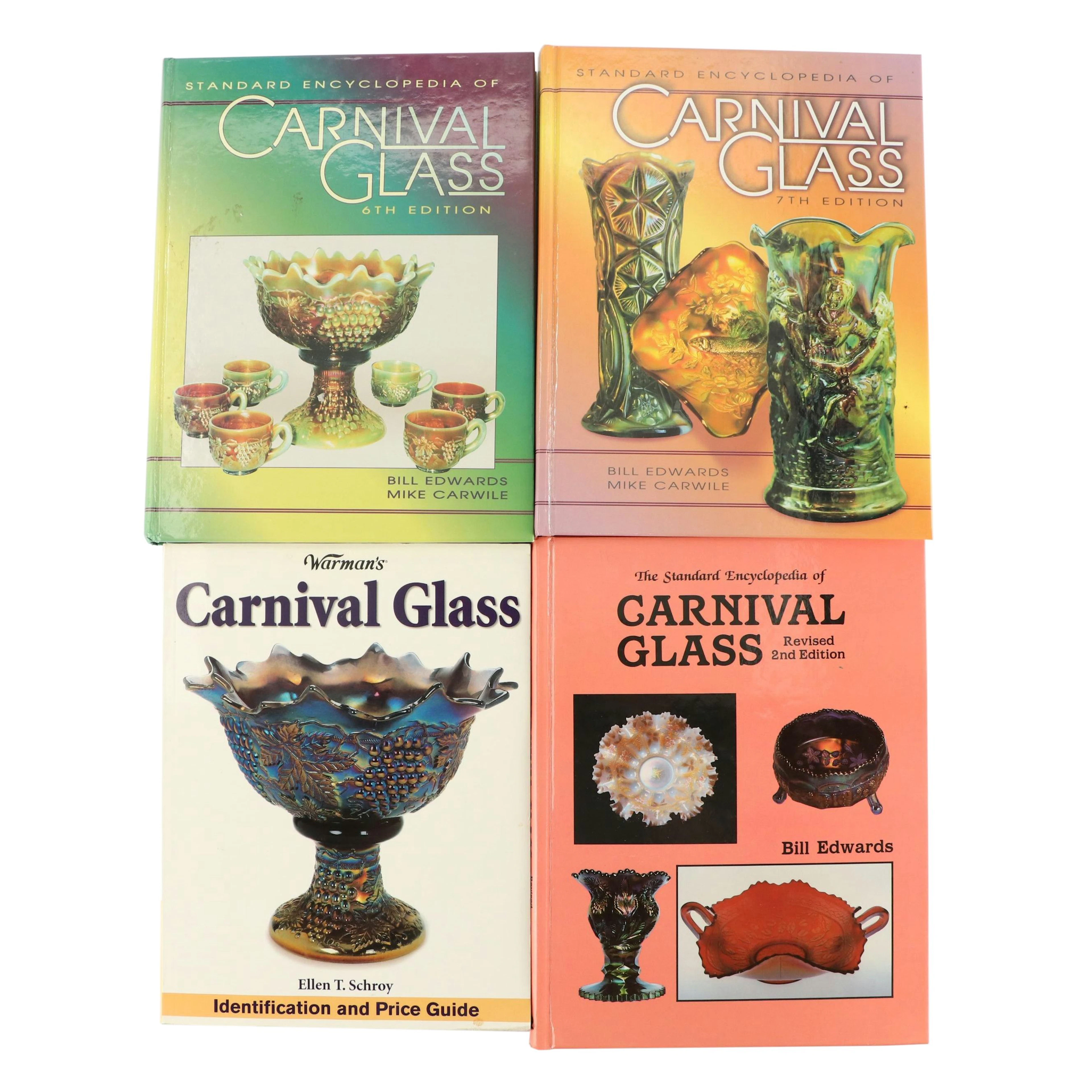 Signed "The Standard Encyclopedia of Carnival Glass" and More Reference Books