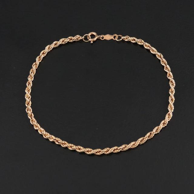 14K Rope Chain Bracelet