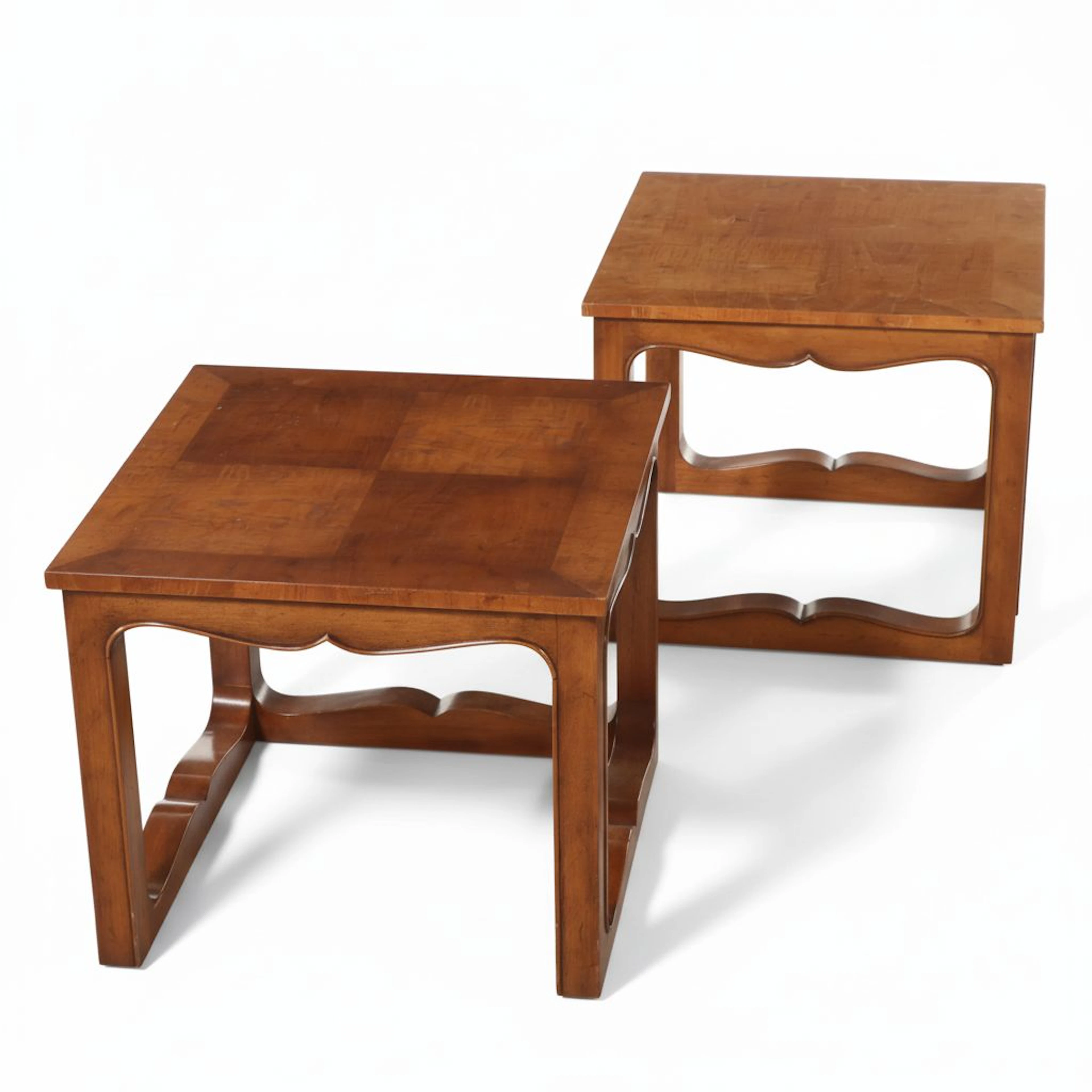 Pair of Old Colony Furniture Co. Cube-Shaped Side Tables