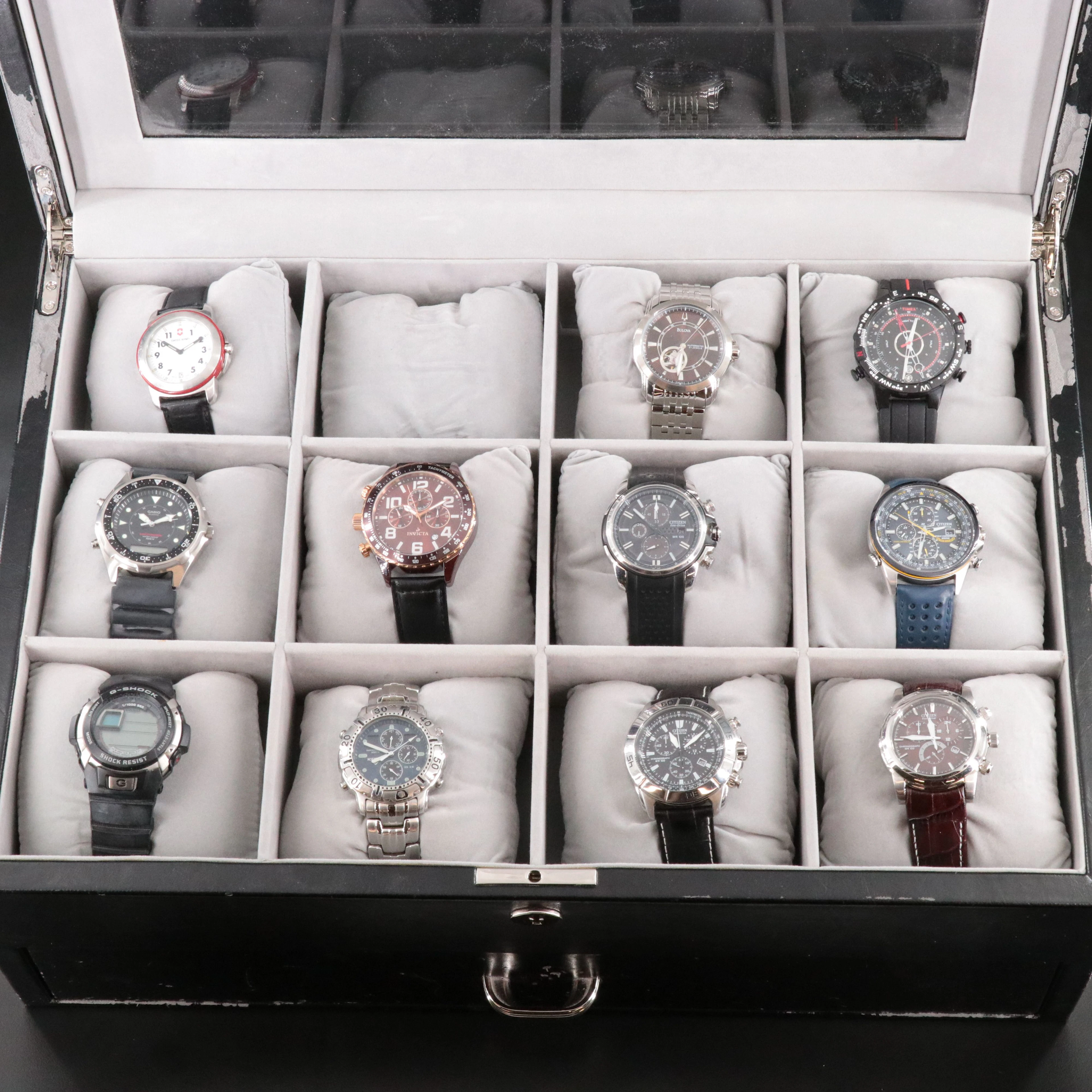 Sport and Dress Watch Collection Featuring Citizen Blue Angels in Leather Box