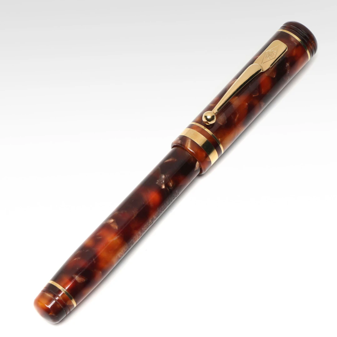 Conway-Stewart Tortoiseshell Resin Fountain Pen with 18K Gold Nib