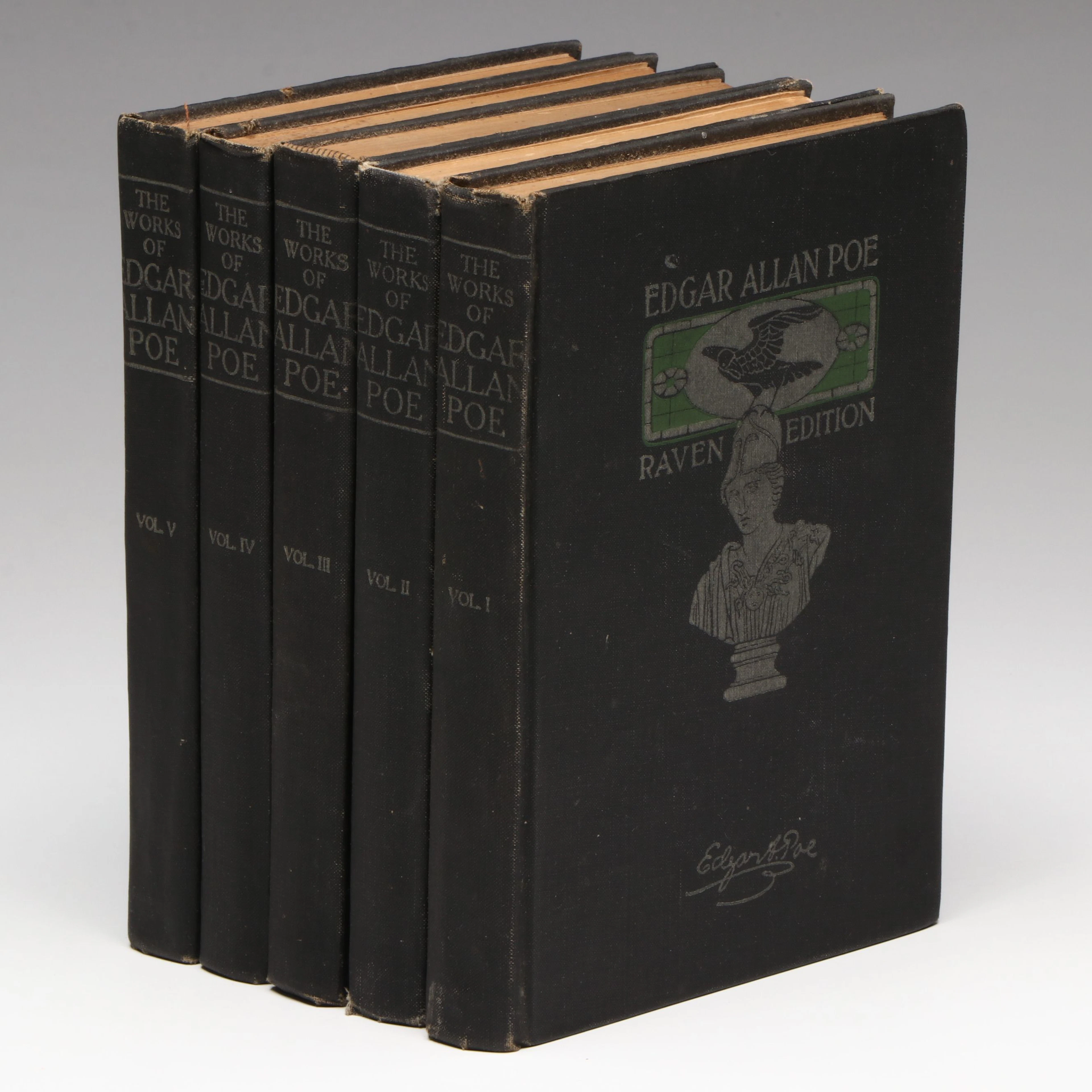 The Raven Edition "The Works of Edgar Allan Poe" Five-Volume Set, 1903