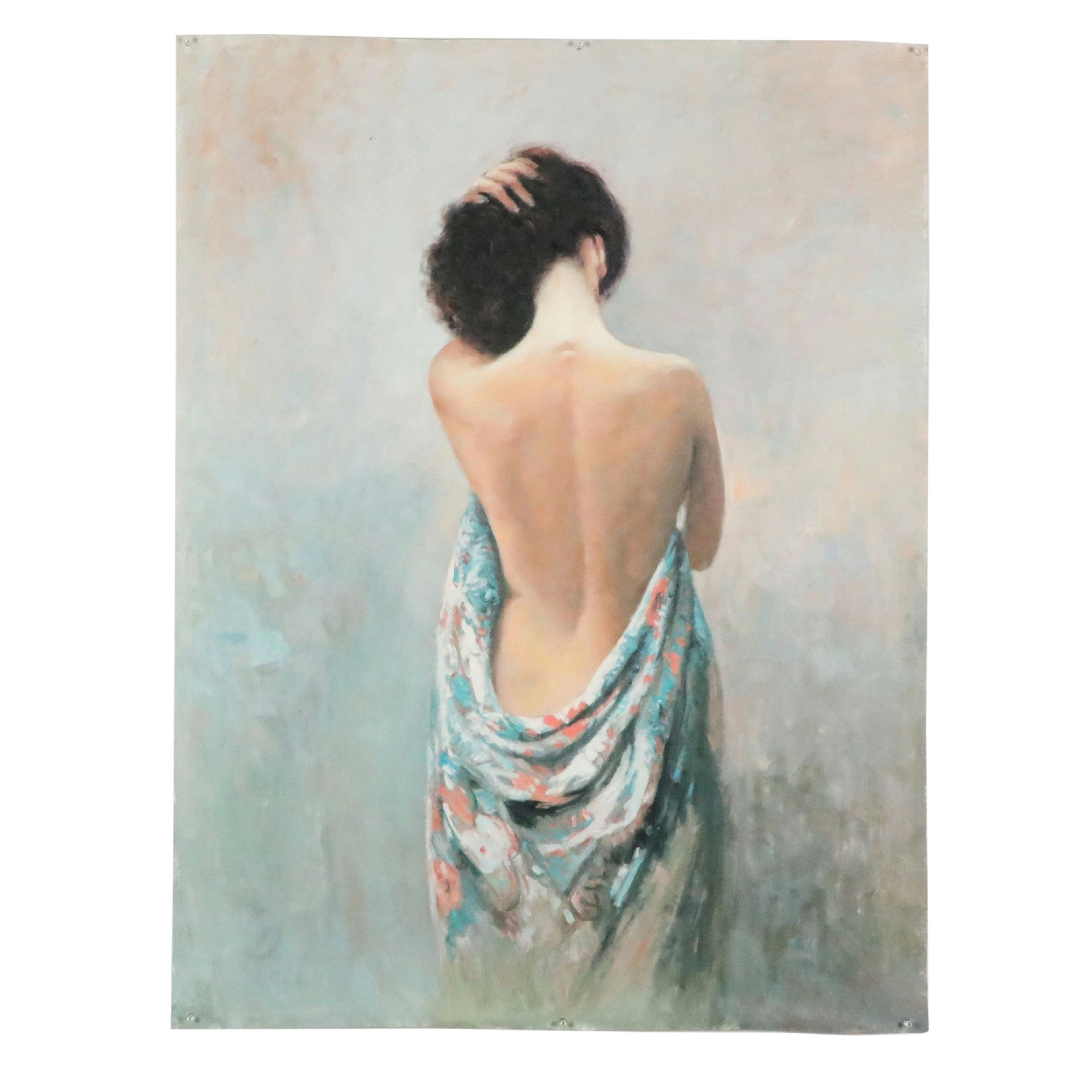 Oil Painting "Study of Seated Figure," 21st Century