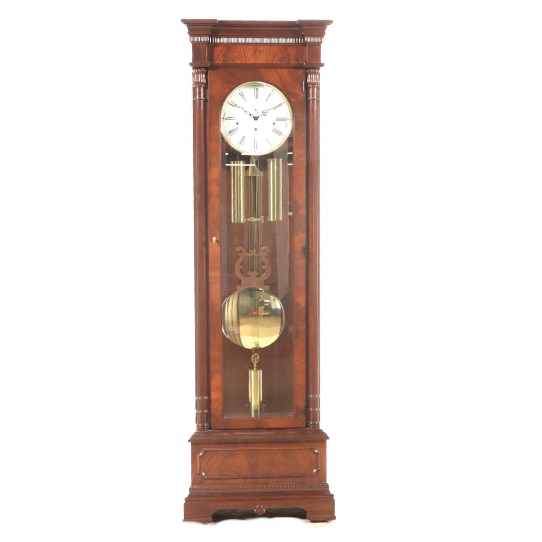 Trend Empire Style Mahogany Finish Grandfather Clock