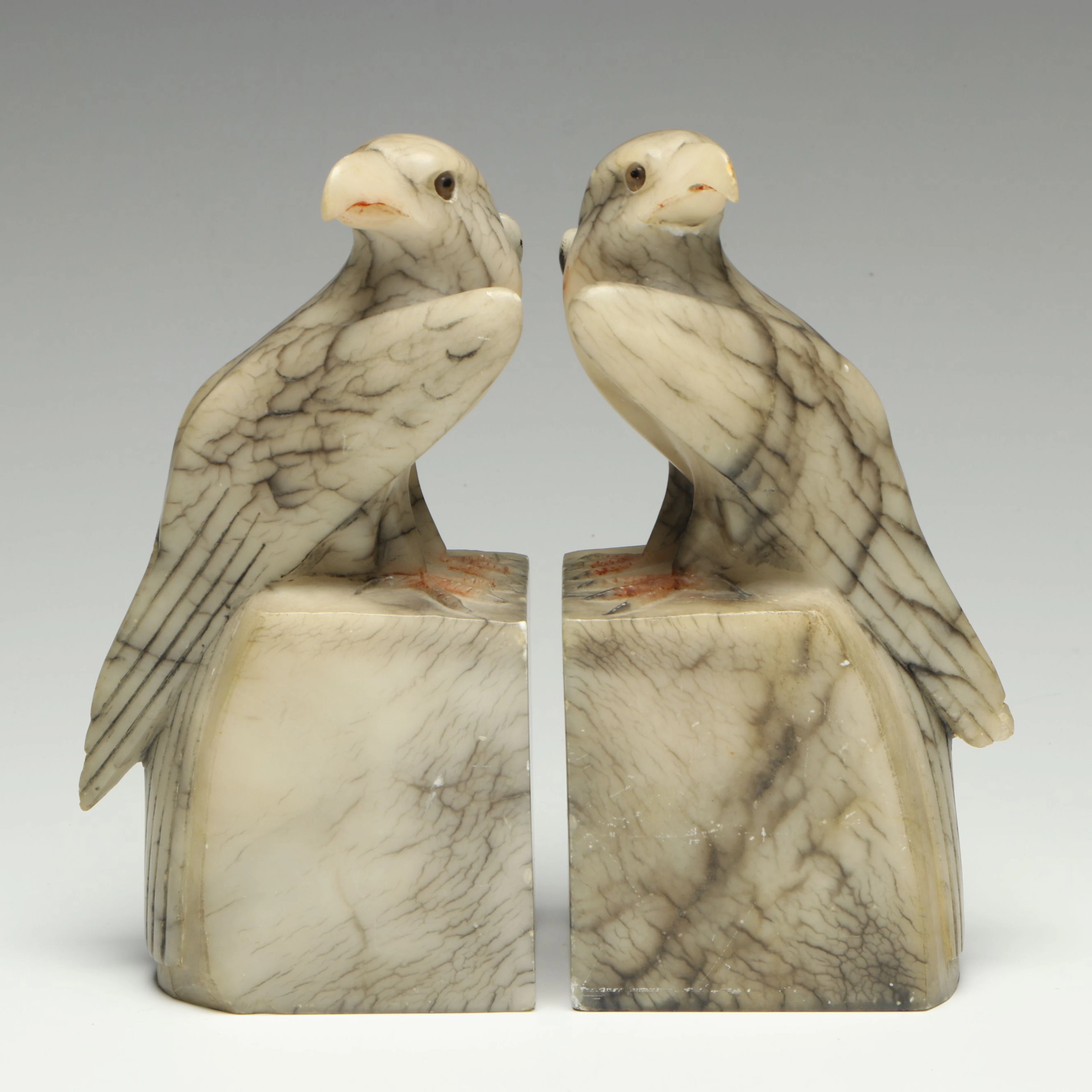 Italian Marble Bird Bookends