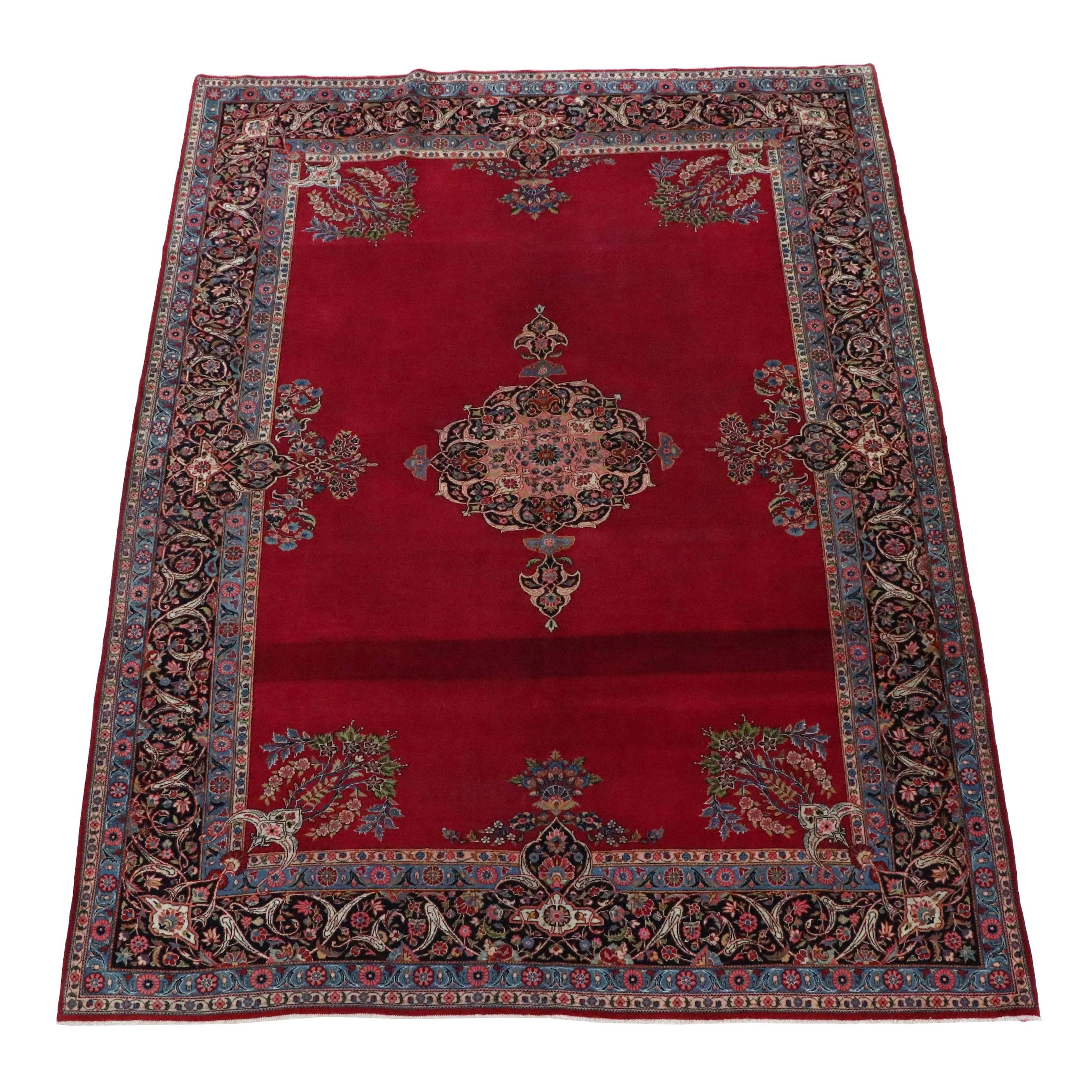 8'2 x 10'9 Hand-Knotted Persian Kerman Area Rug