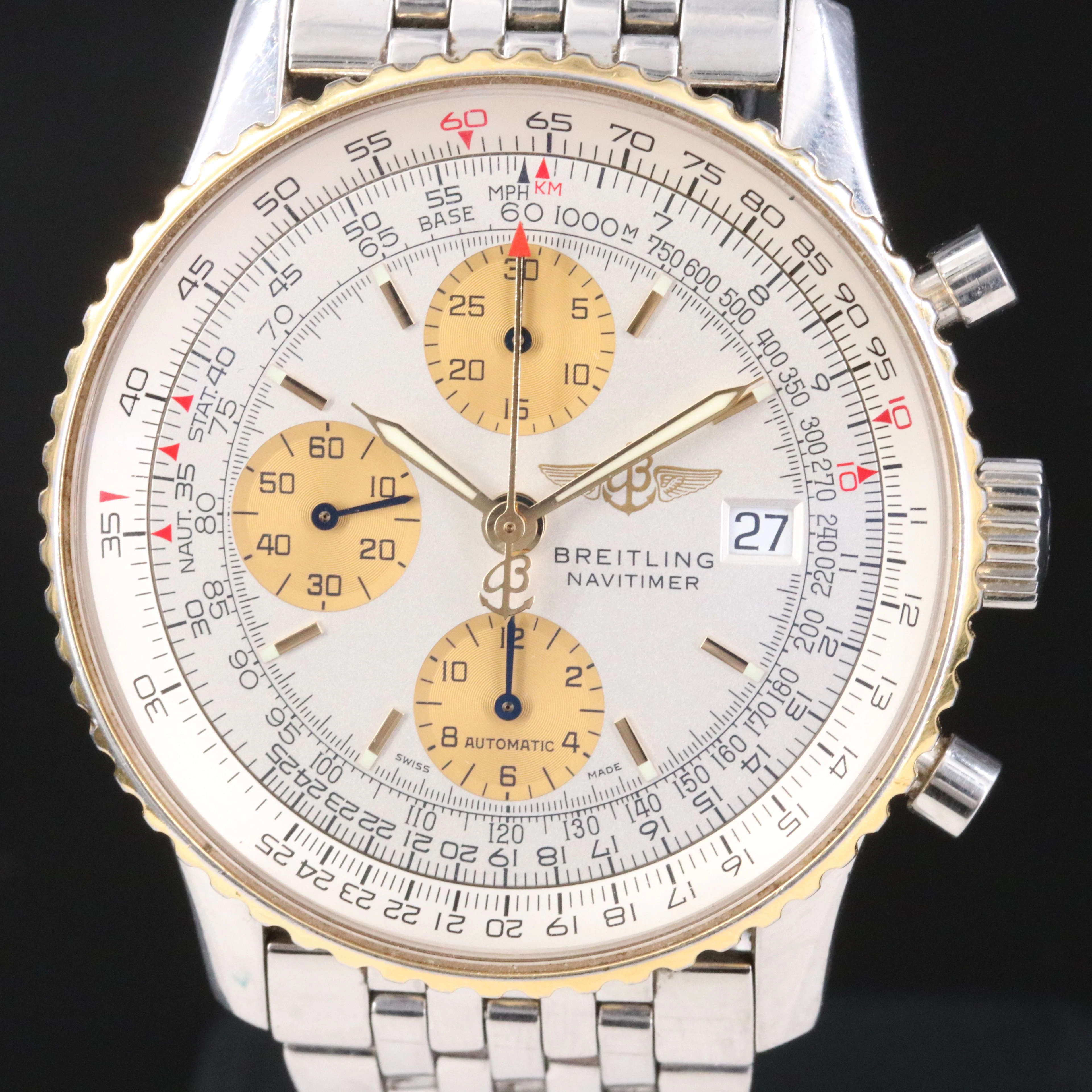 Breitling Old Navitimer B13019 Vintage Chronograph Watch c.1990s
