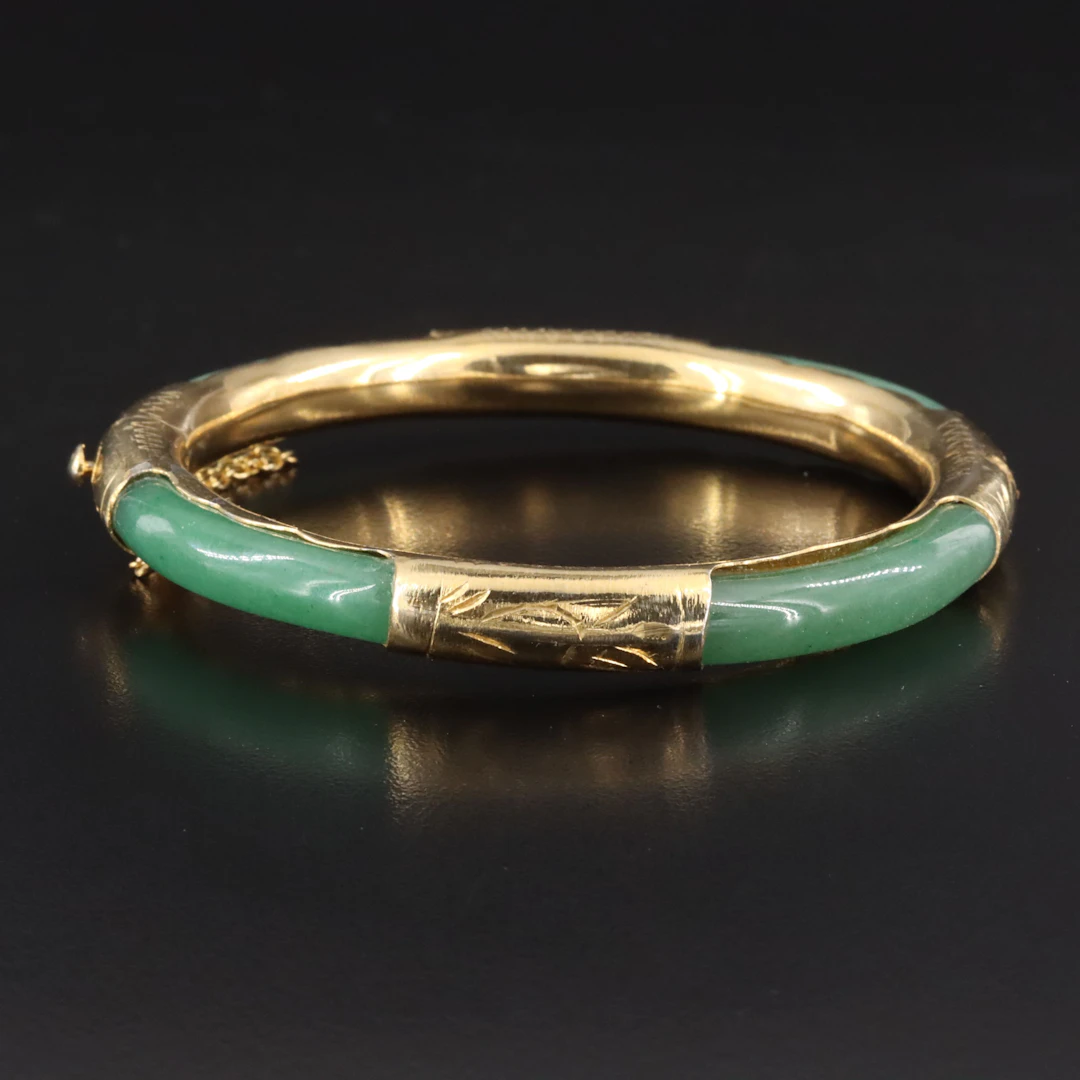 Jadeite Hinged Bangle