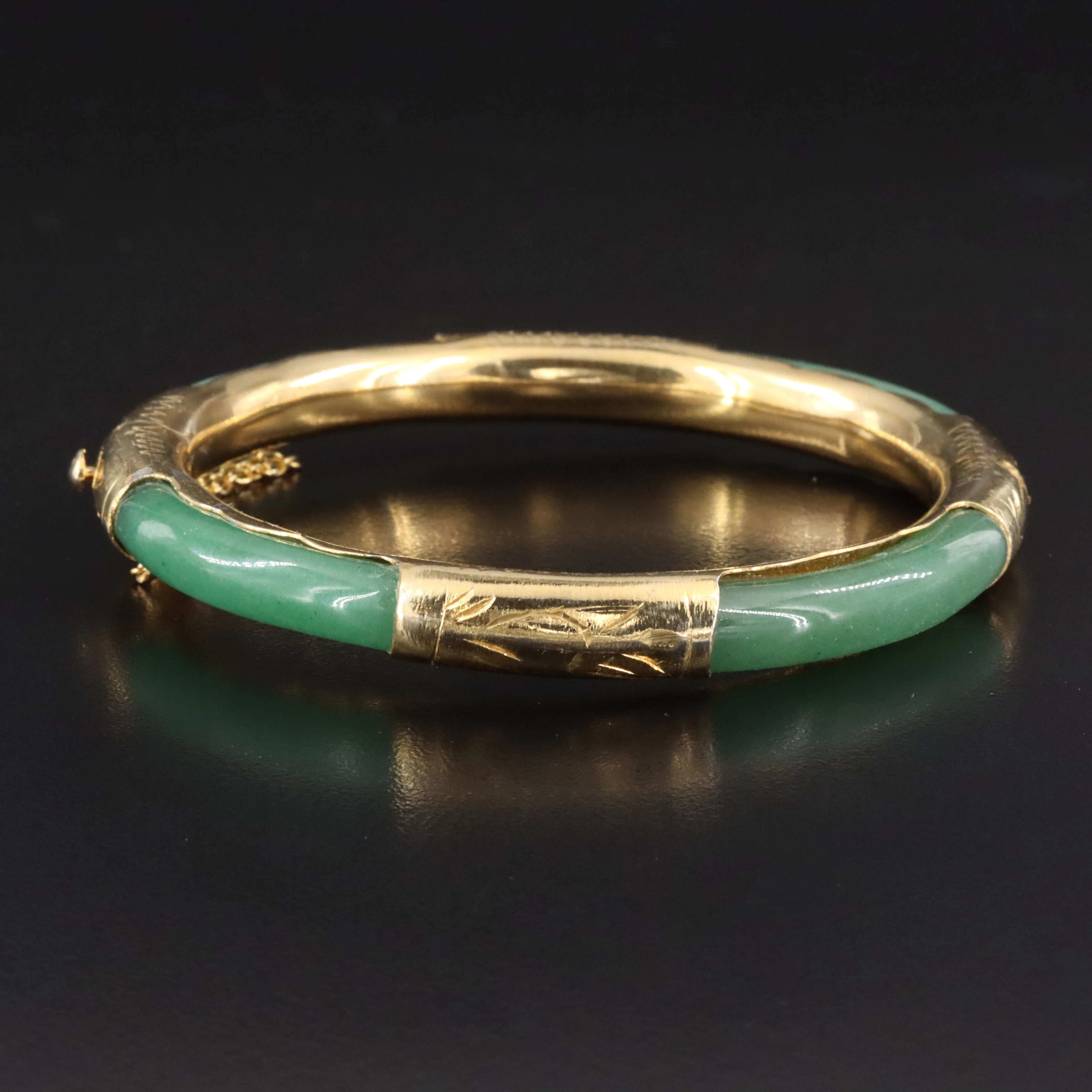 Jadeite Hinged Bangle