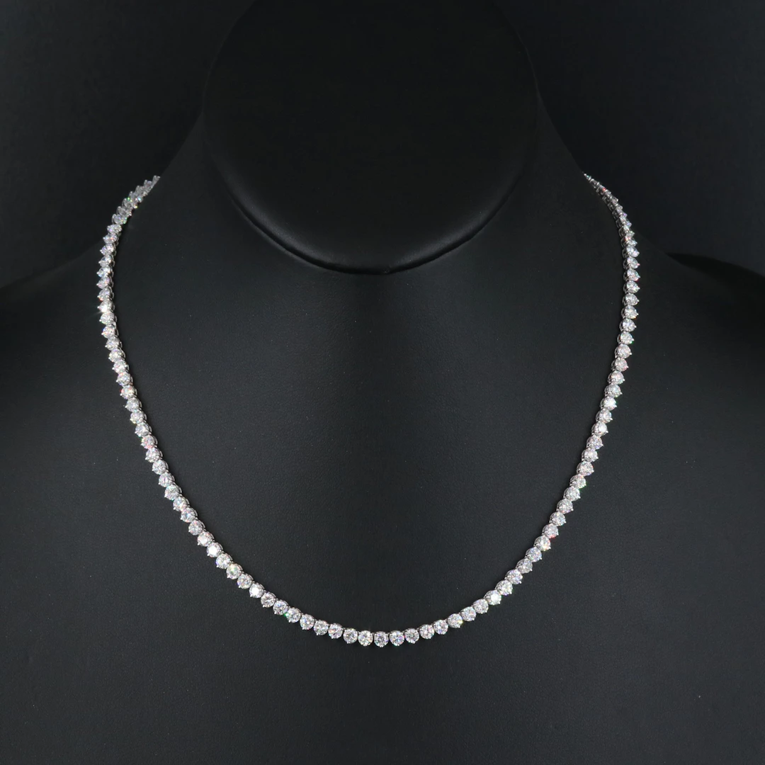 14K 13.73 CTW Lab Grown Diamond Rivière Necklace
