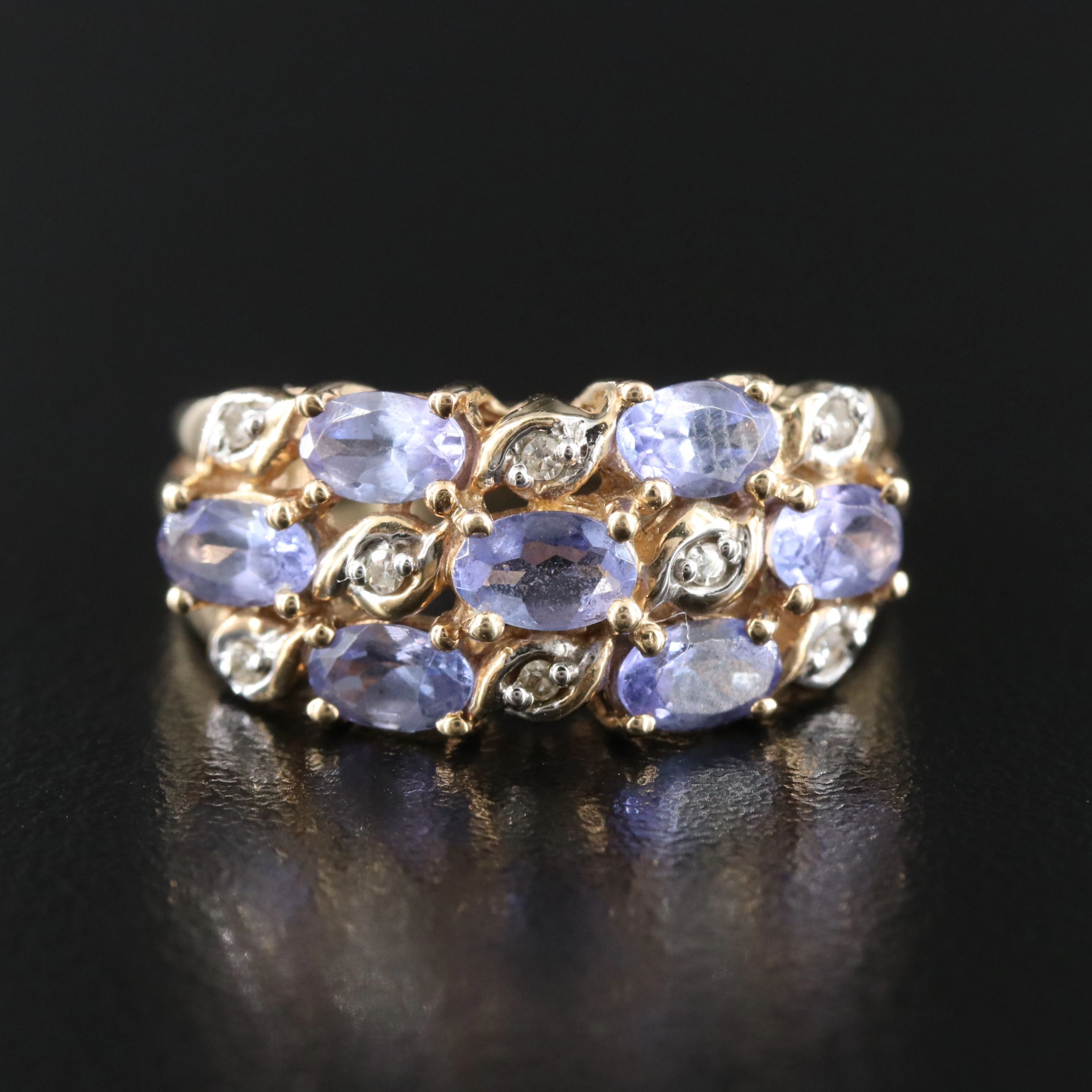 10K Tanzanite and Diamond Ring