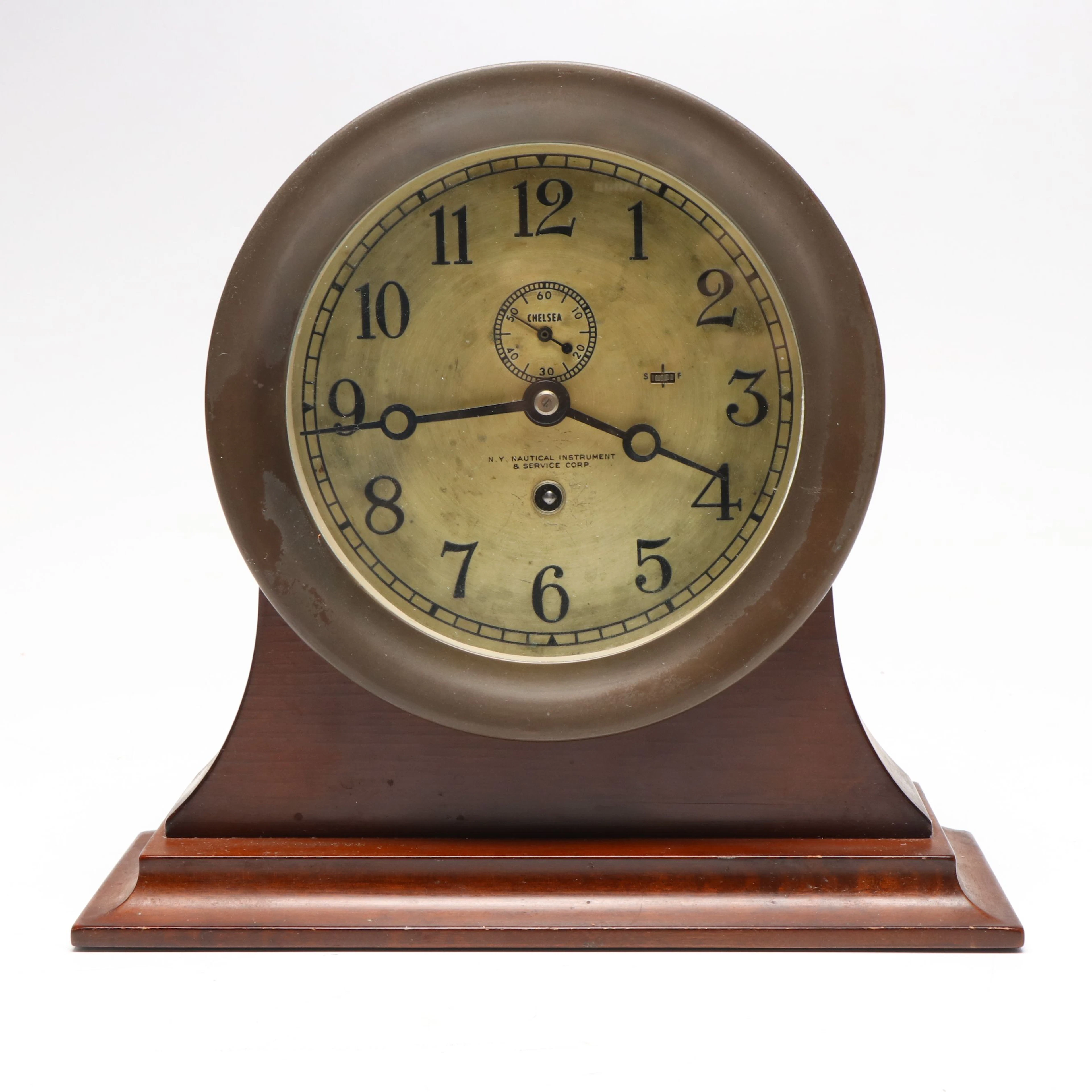 Chelsea Clock Company for N.Y. Nautical & Service Corp. Brass Maritime Clock